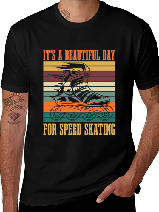 Retro Speed Skating T-Shirt - A Beautiful Day