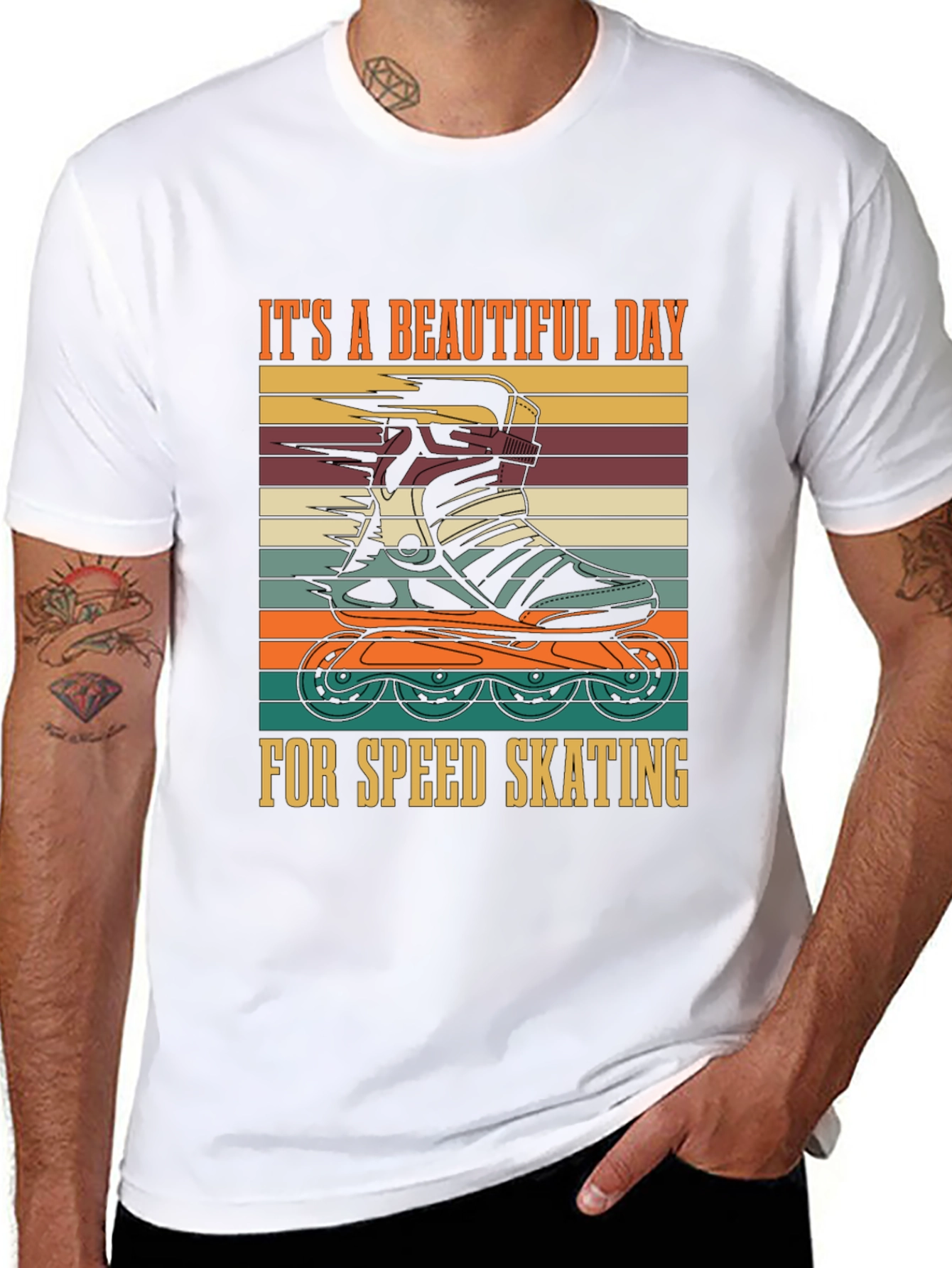 Retro Speed Skating T-Shirt - A Beautiful Day