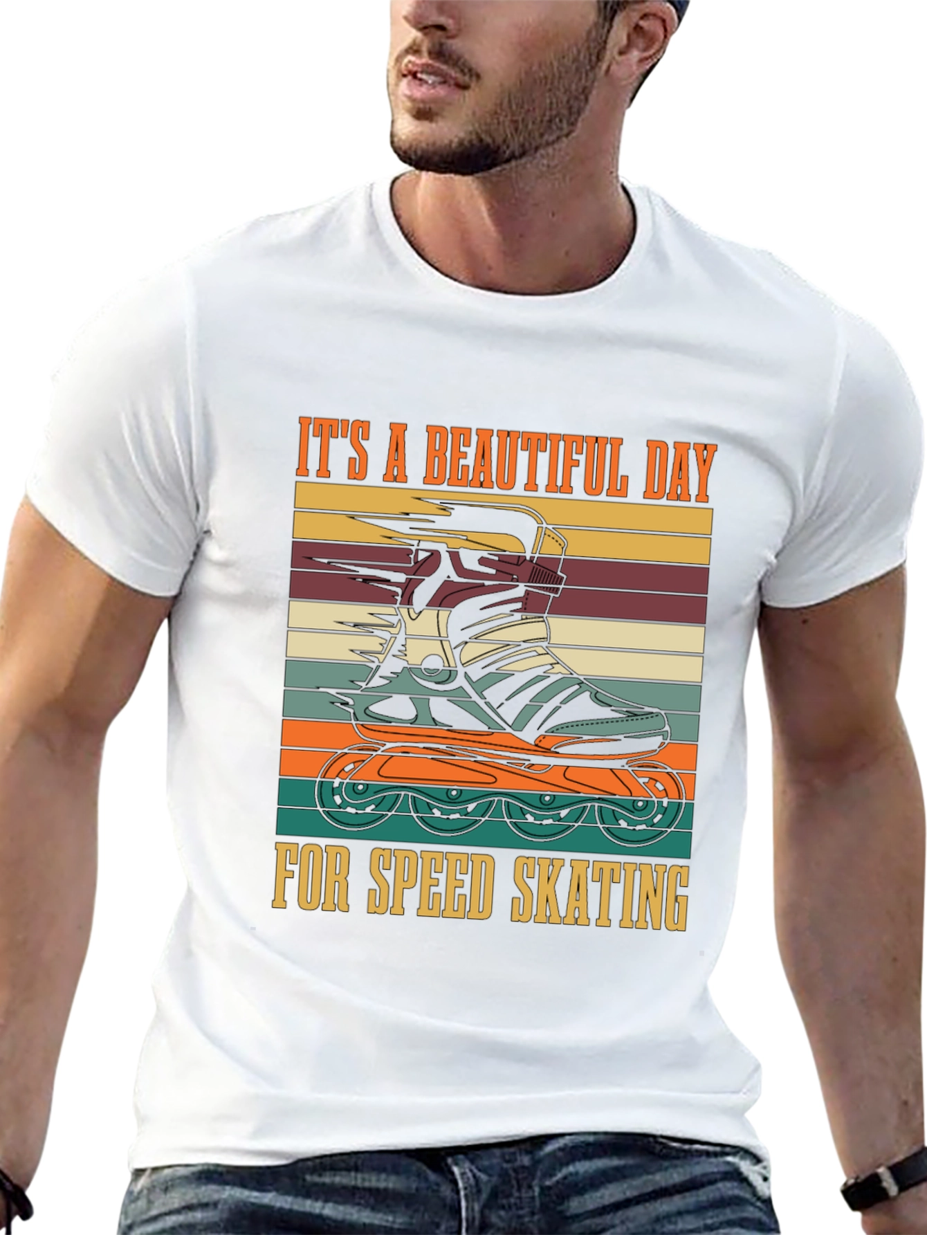 Retro Speed Skating T-Shirt - A Beautiful Day