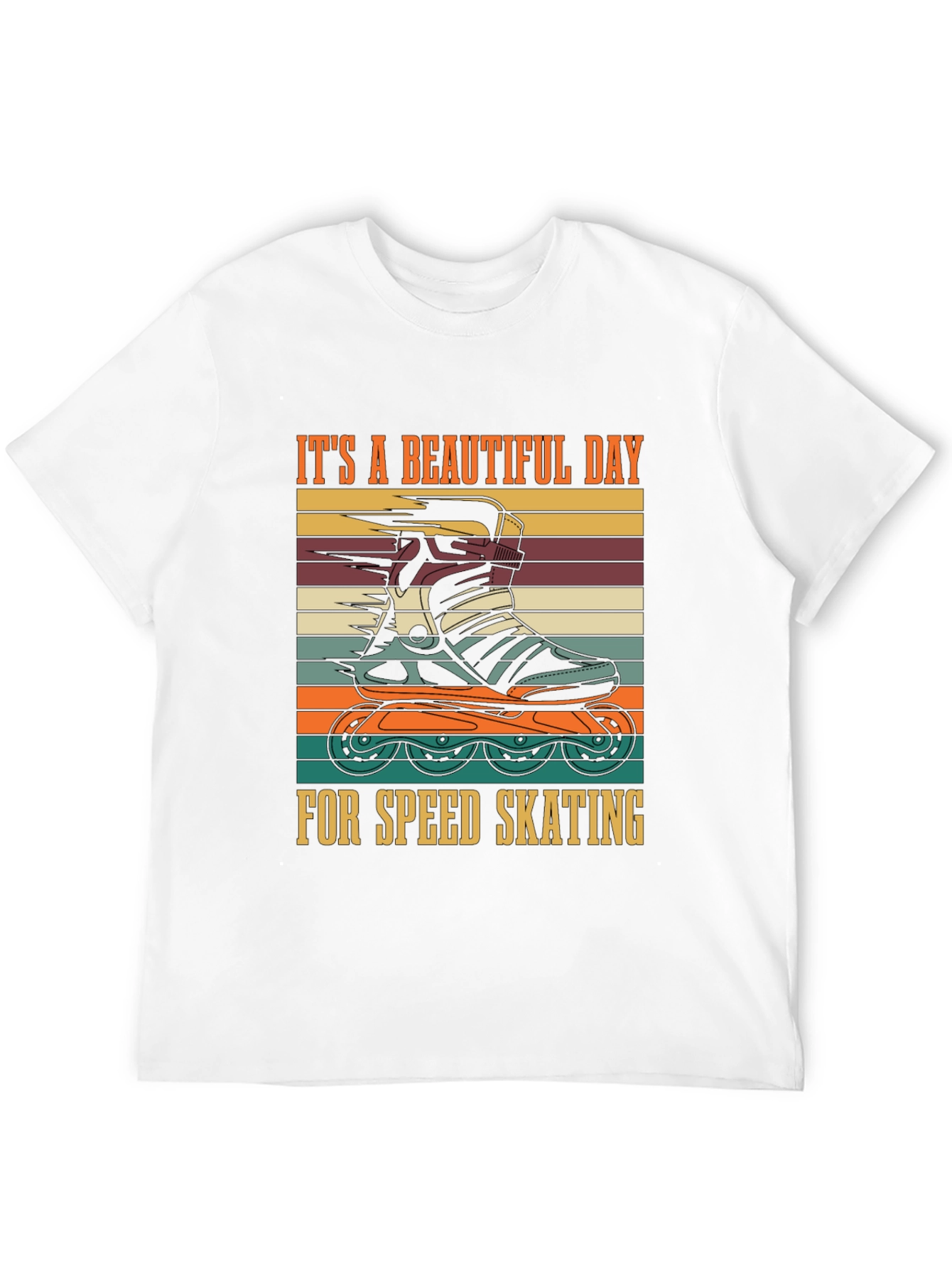 Retro Speed Skating T-Shirt - A Beautiful Day