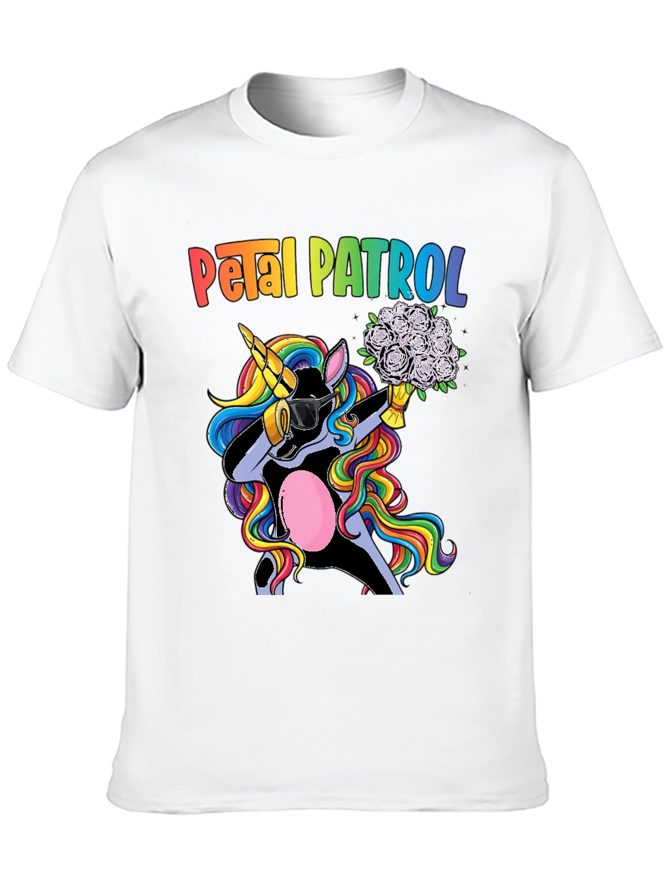 Petal Patrol Unicorn Graphic T-Shirt