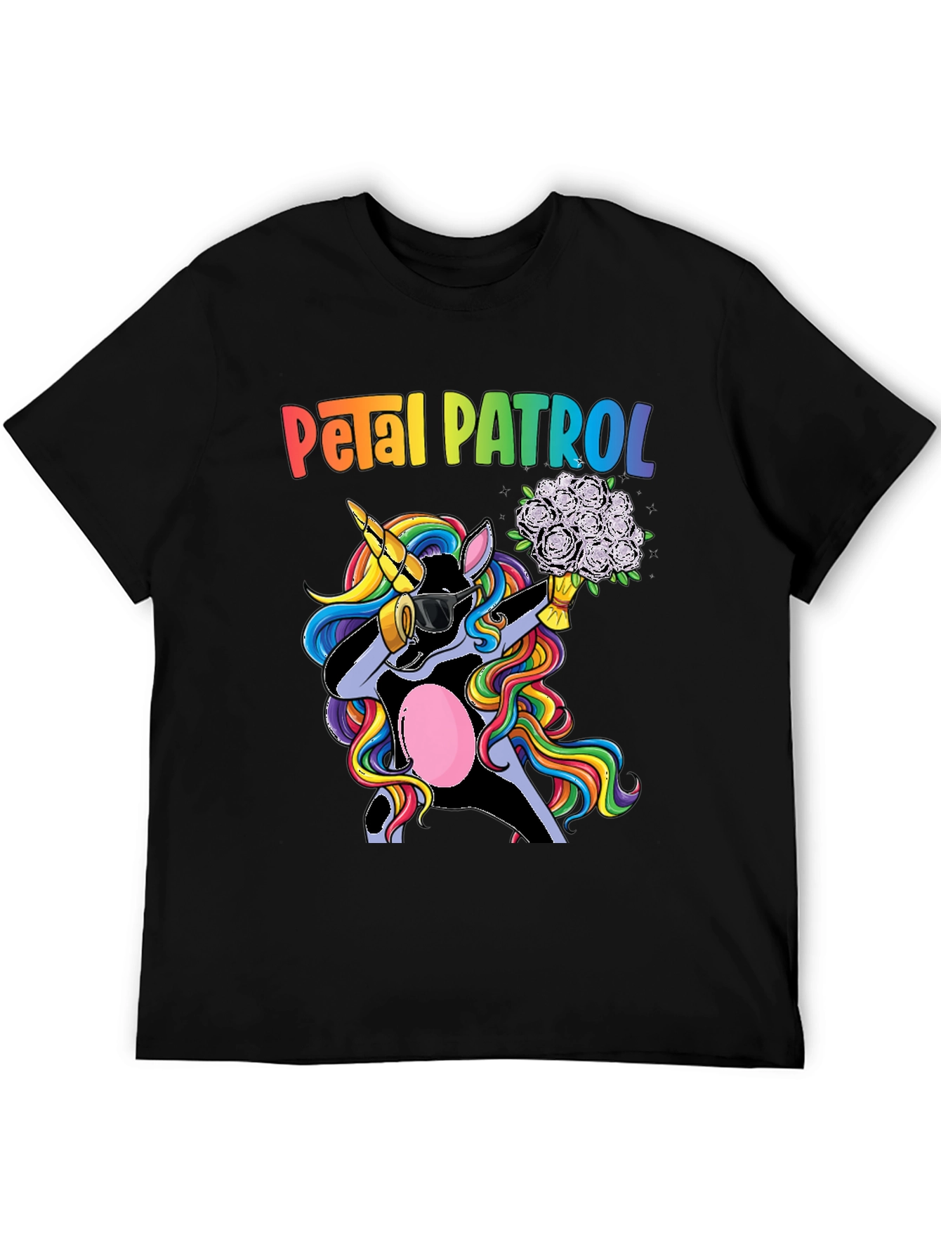 Petal Patrol Unicorn Graphic T-Shirt