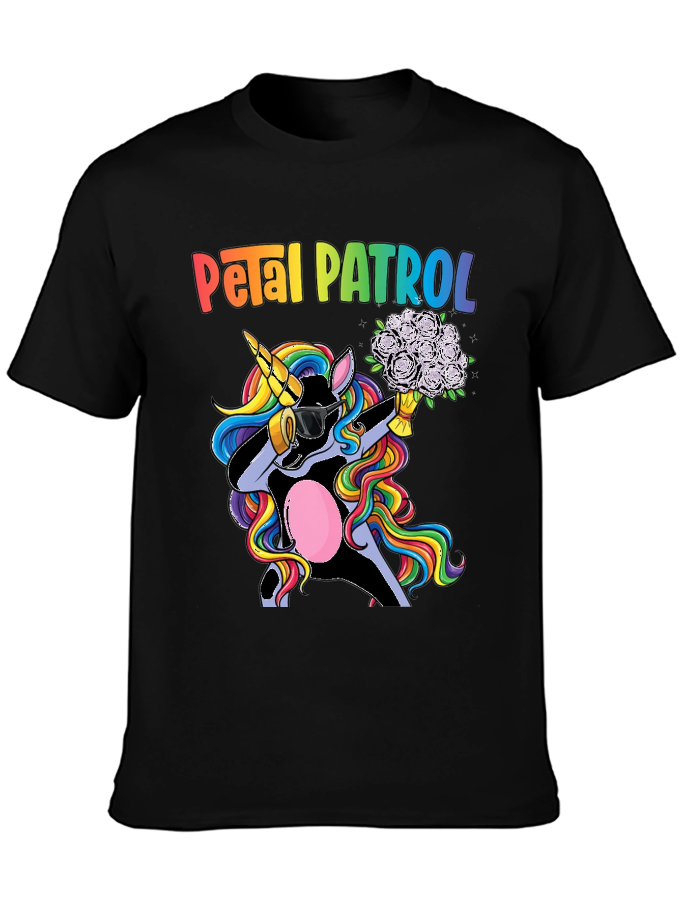Petal Patrol Unicorn Graphic T-Shirt