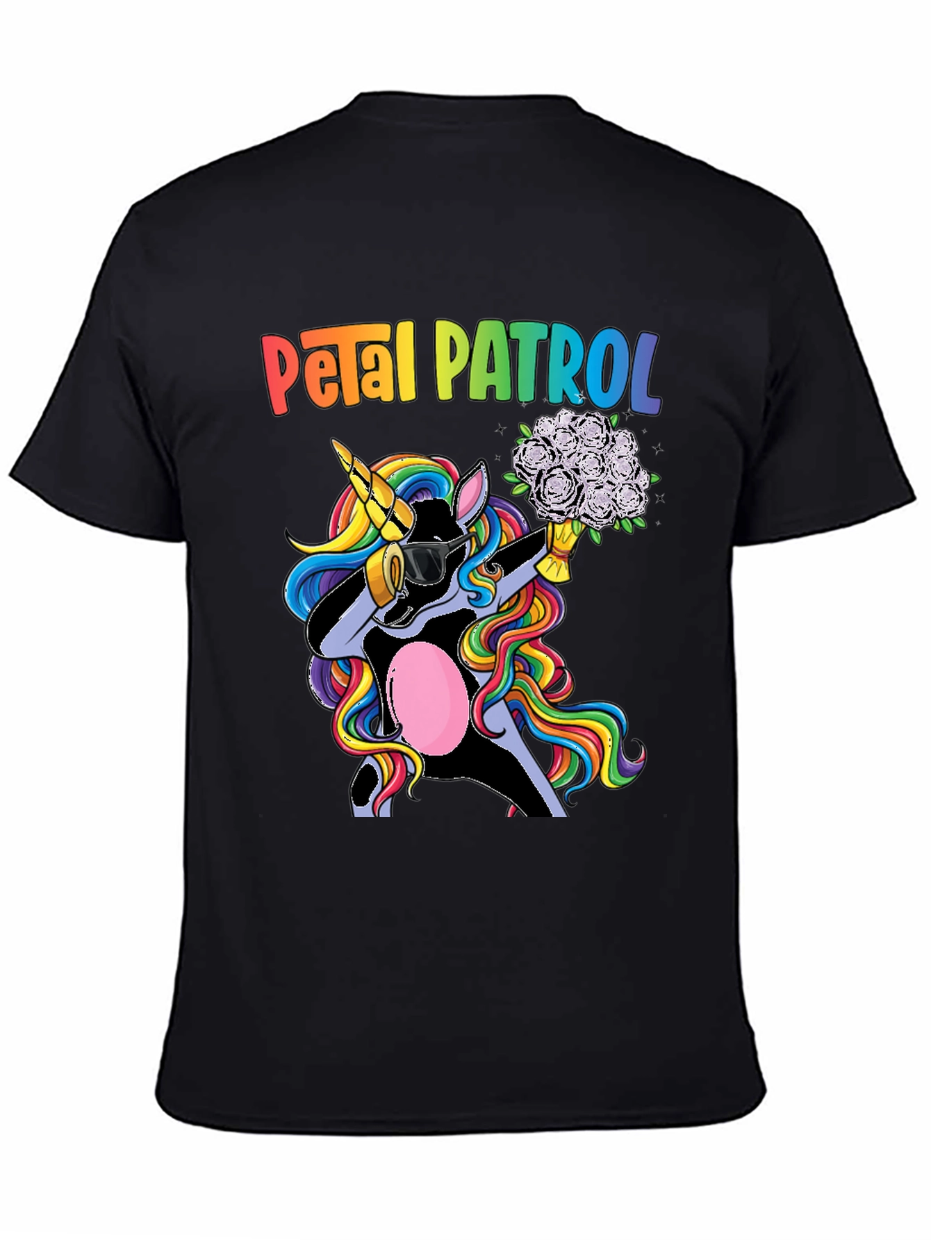 Petal Patrol Unicorn Graphic T-Shirt