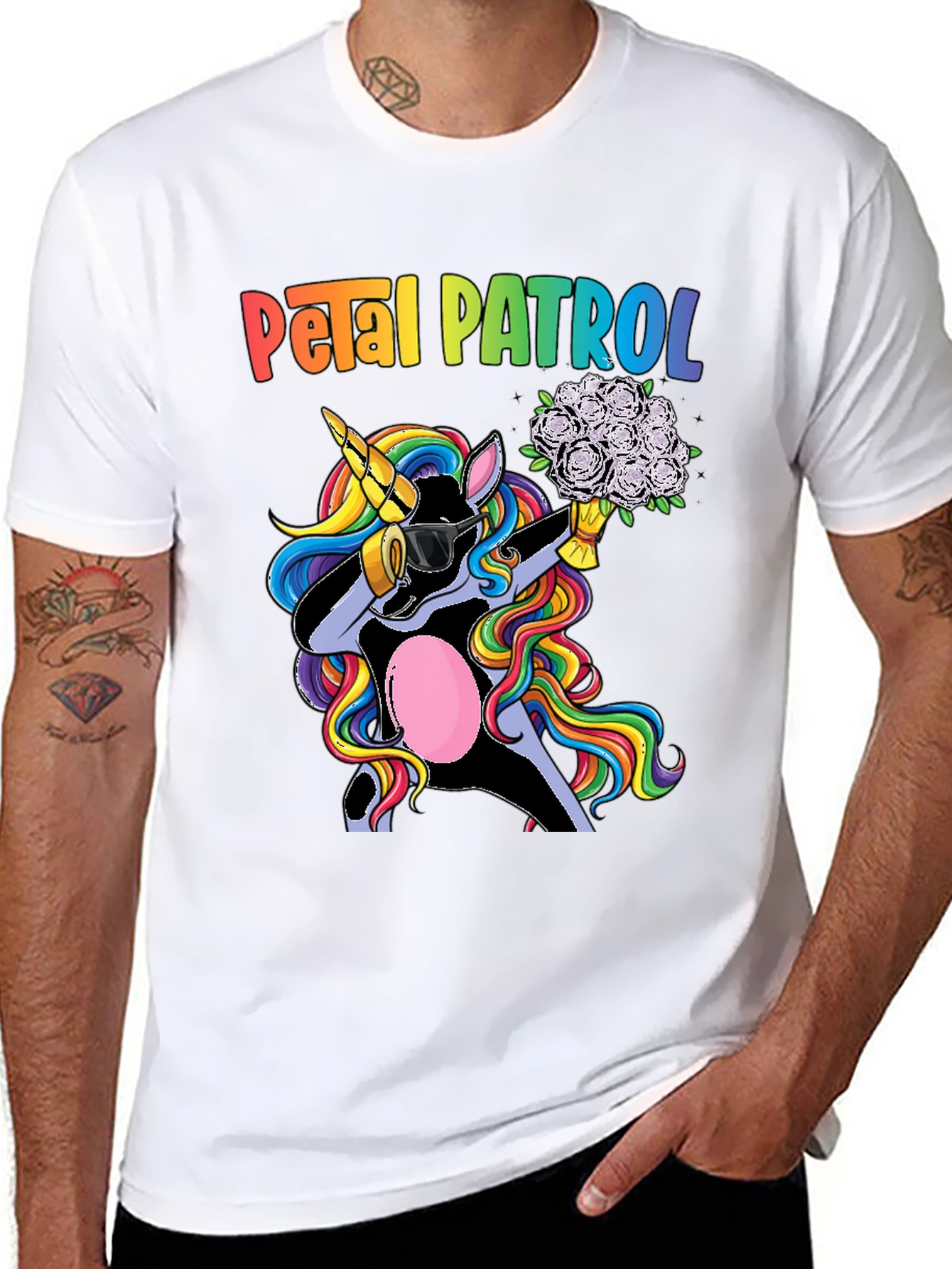 Petal Patrol Unicorn Graphic T-Shirt