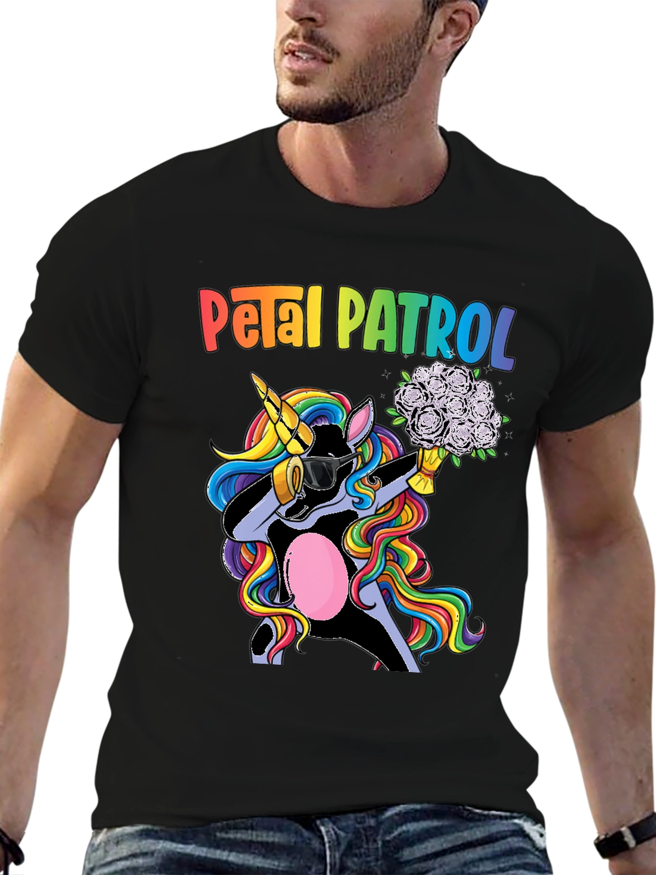 Petal Patrol Unicorn Graphic T-Shirt
