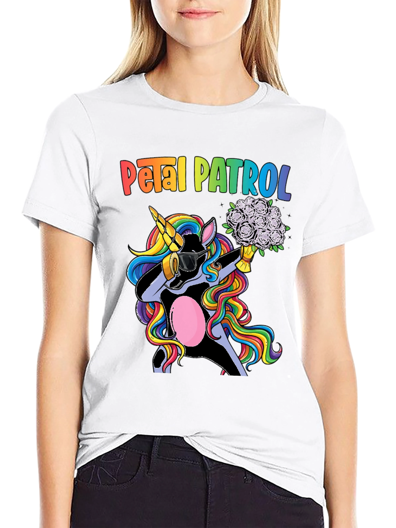 Petal Patrol Unicorn Graphic T-Shirt