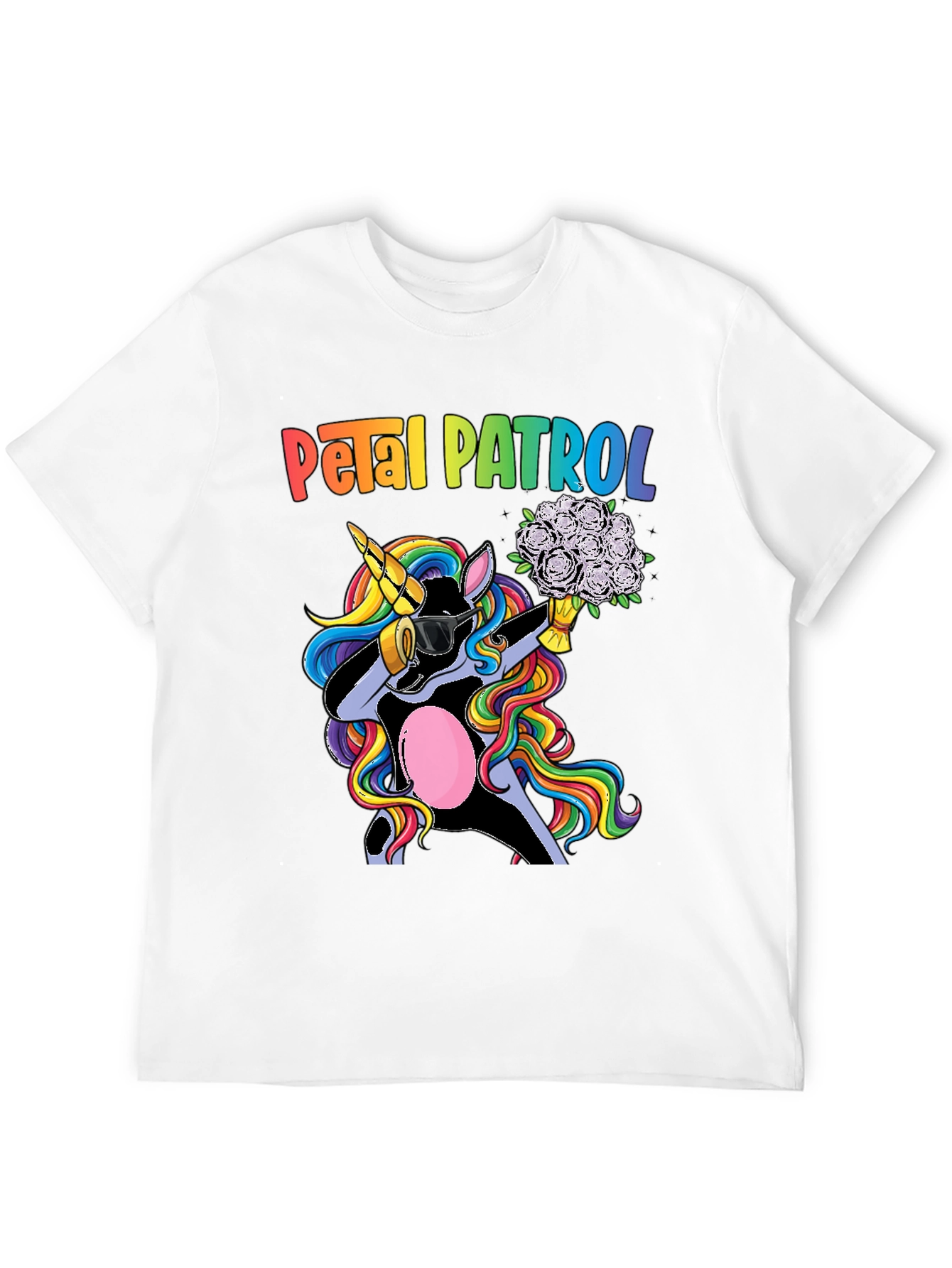 Petal Patrol Unicorn Graphic T-Shirt