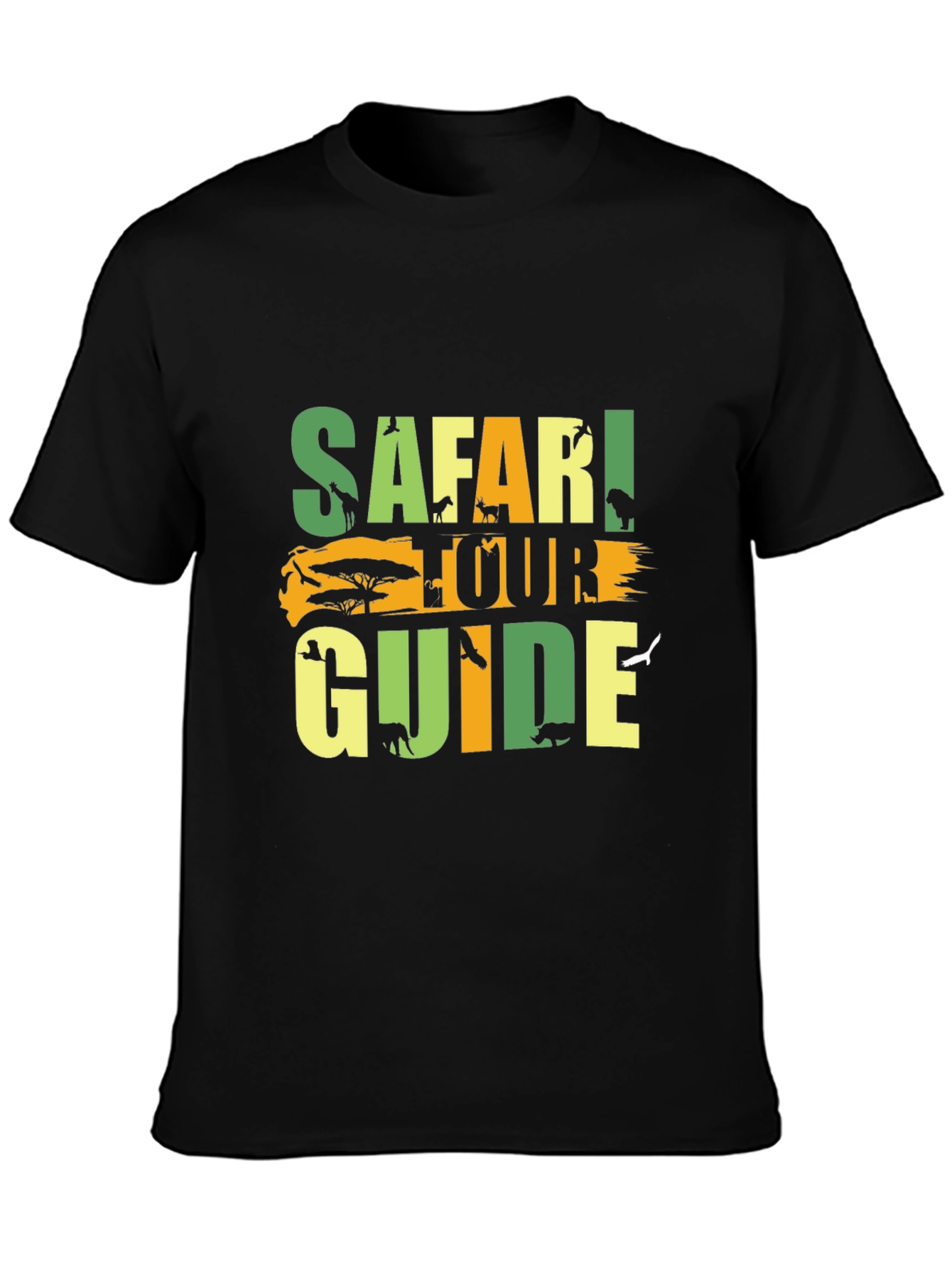 Safari Tour Guide Graphic Tee - Black