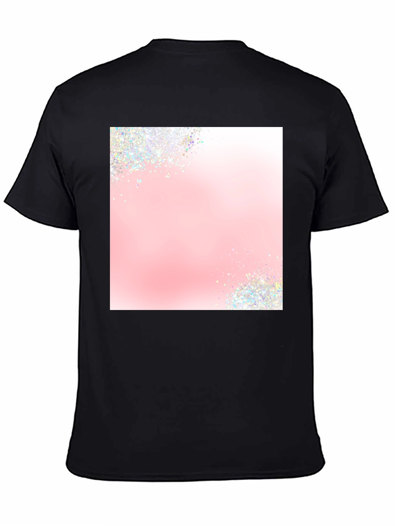 Trendy Black T-Shirt with Sparkle Design