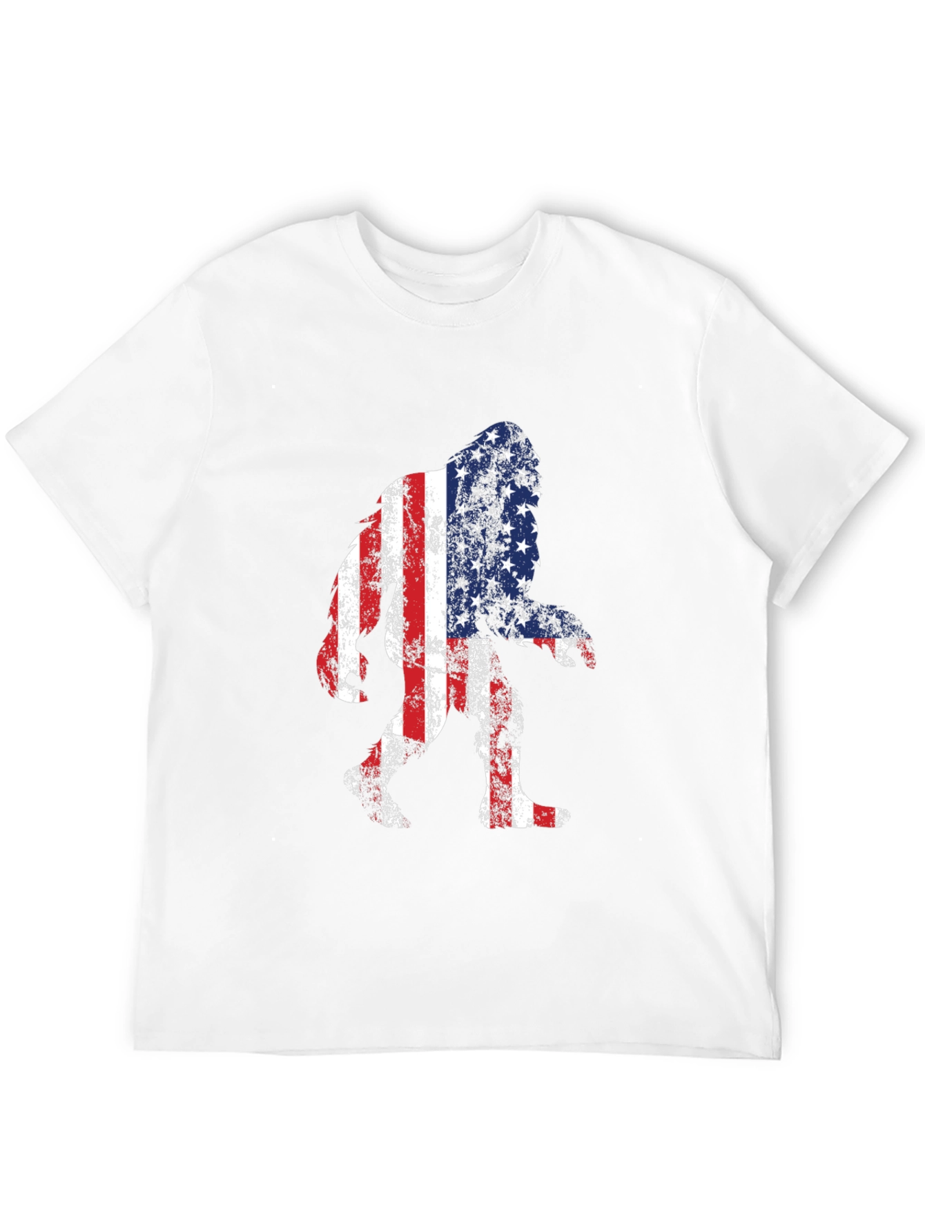 USA Flag Bigfoot T-Shirt - Patriotic Sasquatch Tee