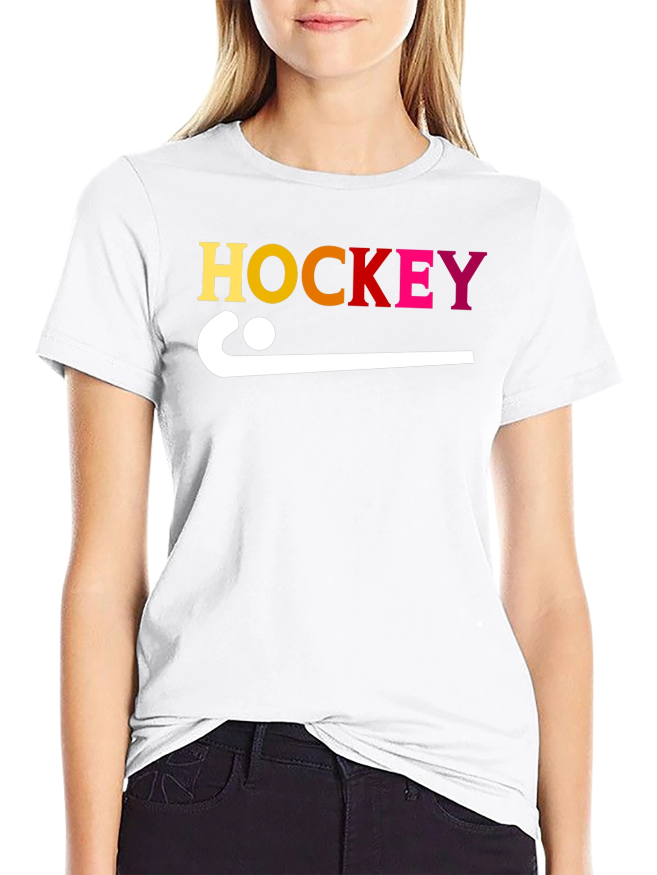 Hockey Stick Graphic Tee - Sporty Cotton T-Shirt