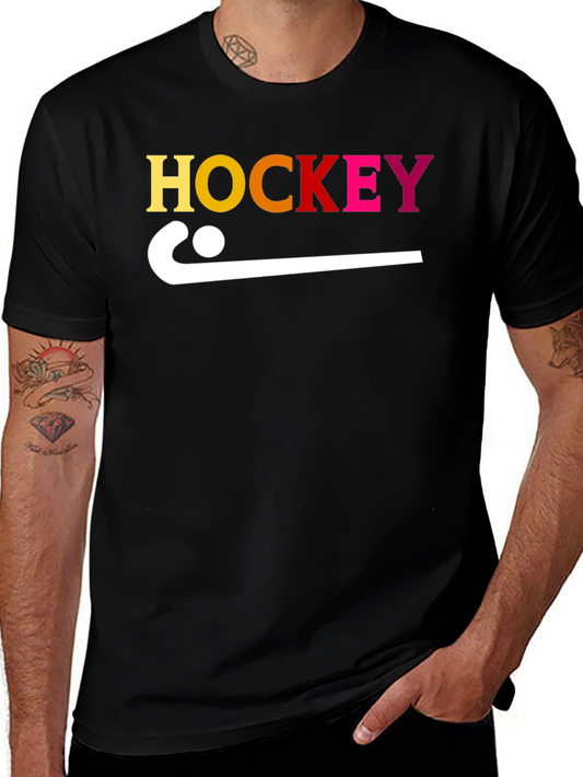 Hockey Stick Graphic Tee - Sporty Cotton T-Shirt