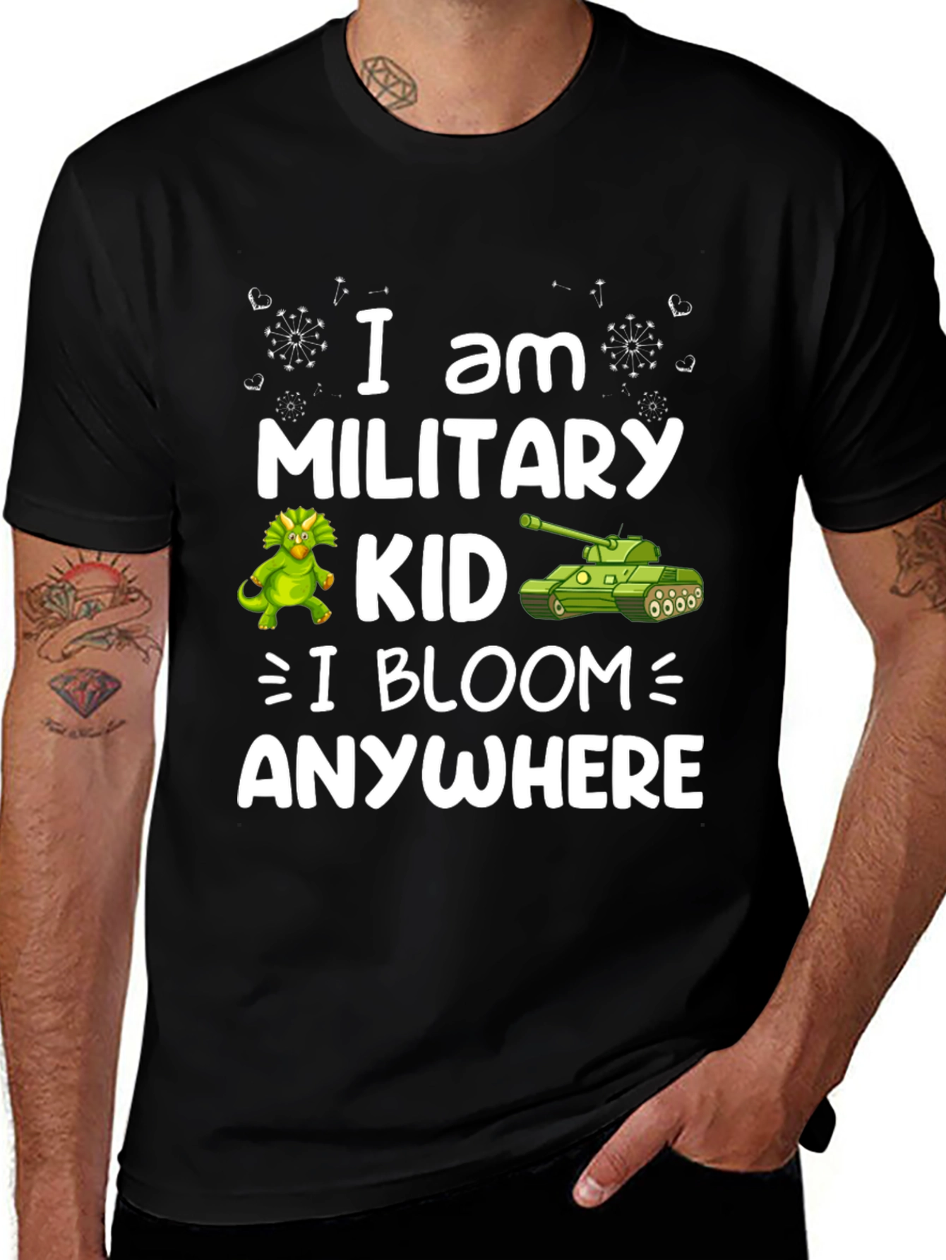 Military Kid T-Shirt - I Bloom Anywhere