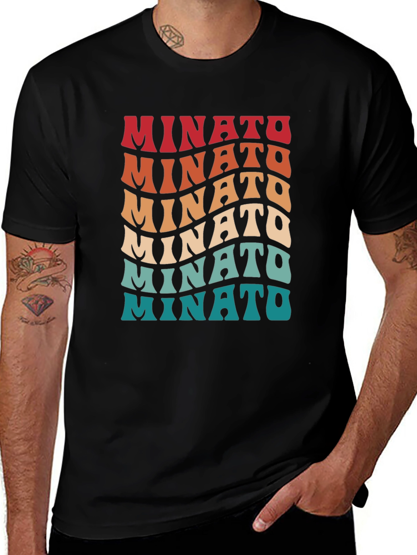 Retro Minato Wave Text Graphic Tee