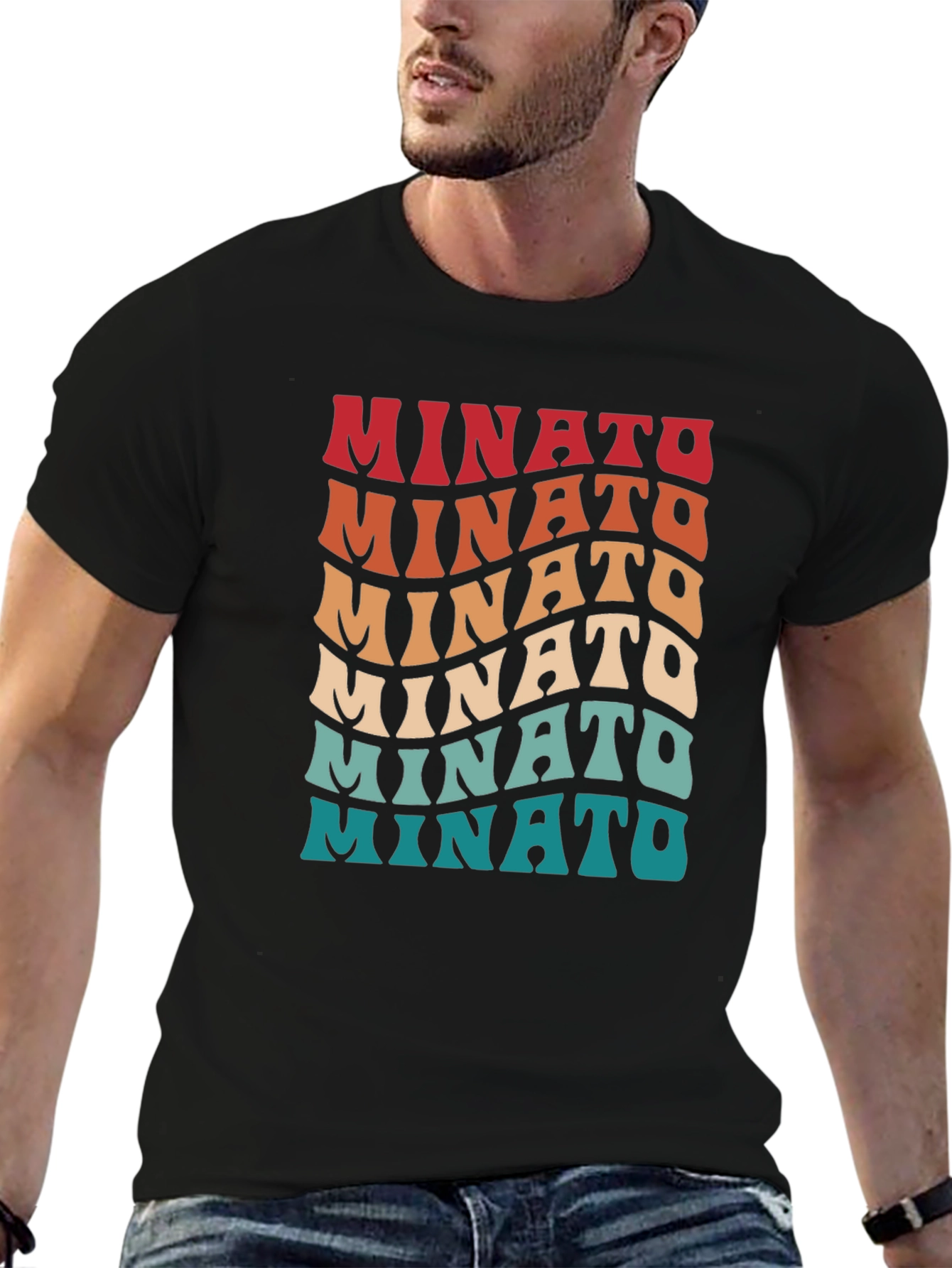 Retro Minato Wave Text Graphic Tee