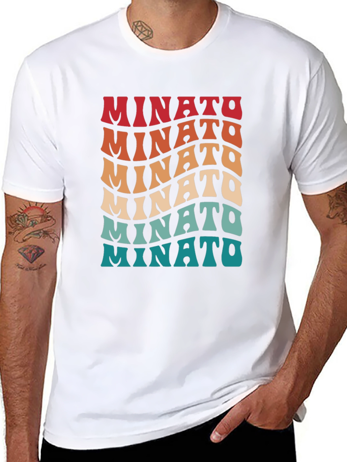 Retro Minato Wave Text Graphic Tee