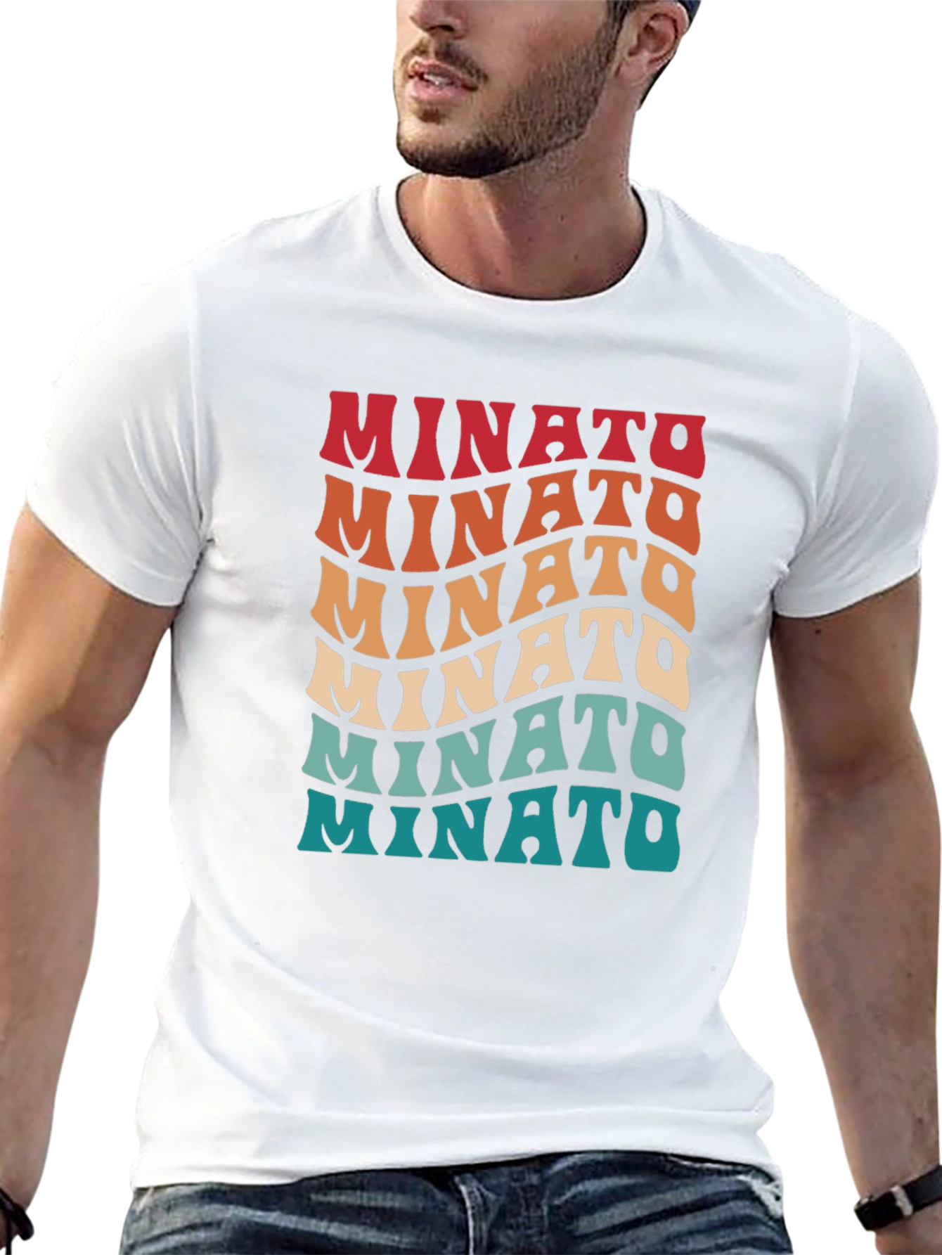 Retro Minato Wave Text Graphic Tee