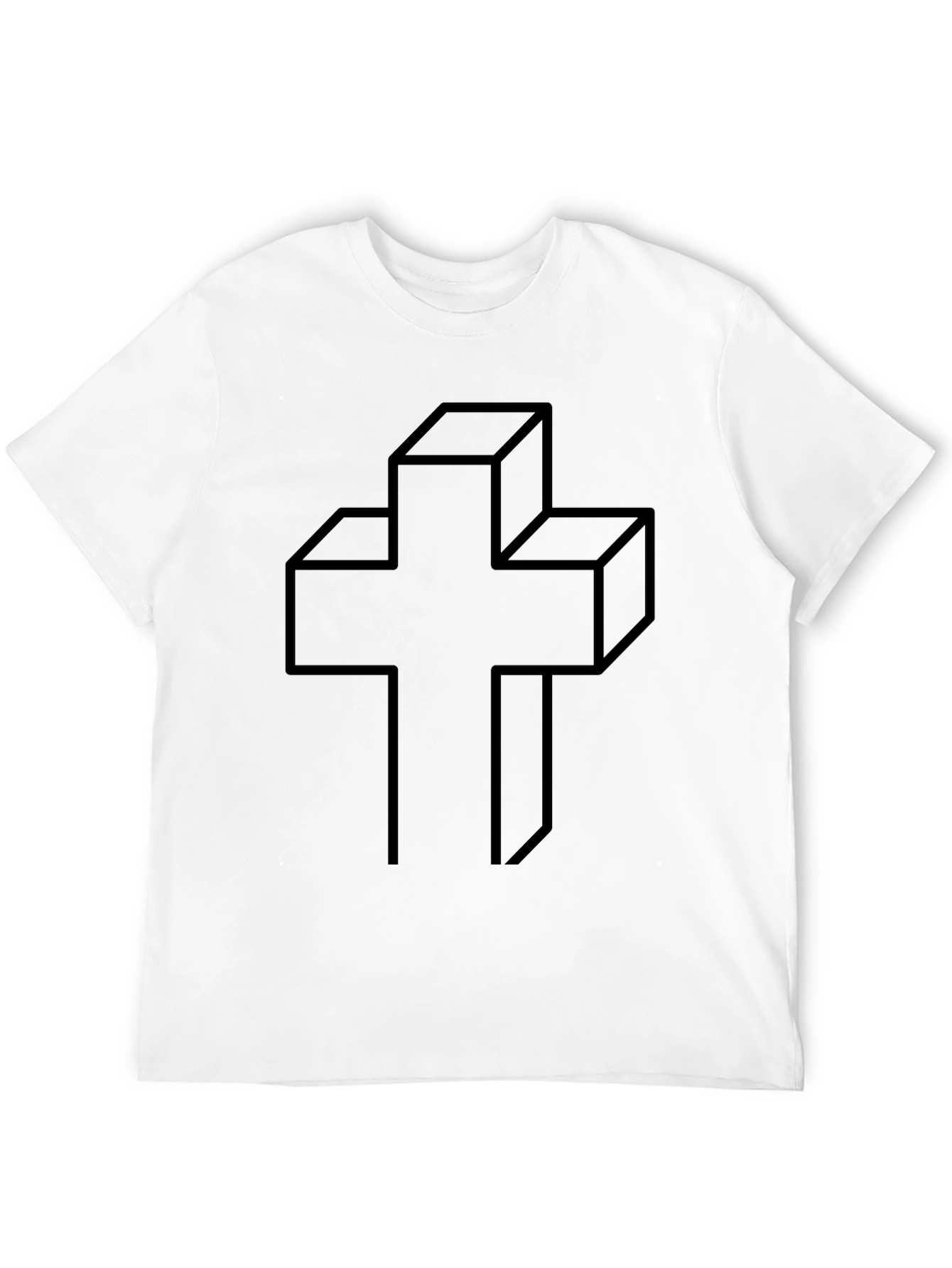 Geometric Cross Graphic Tee - Modern Christian Apparel