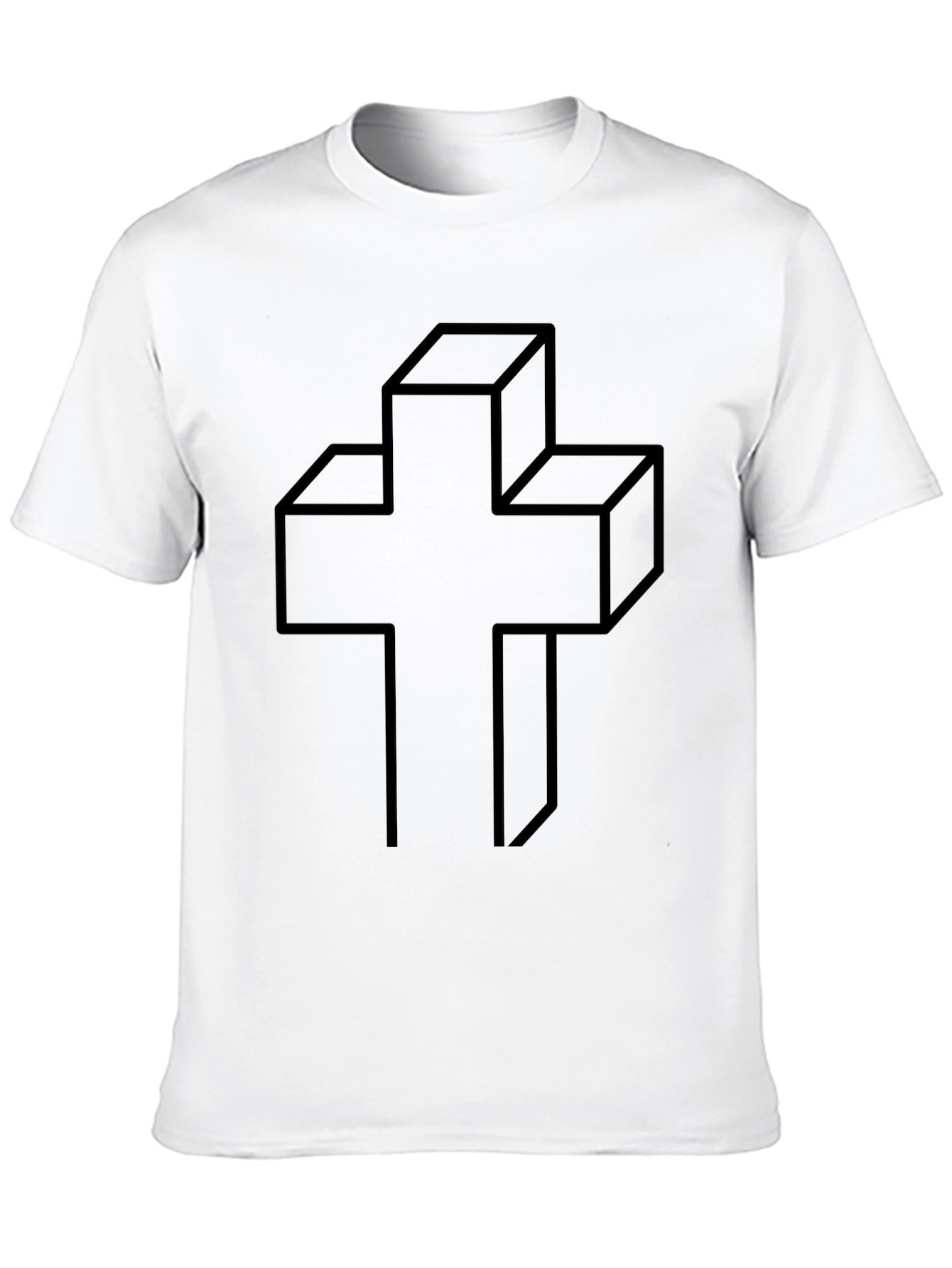 Geometric Cross Graphic Tee - Modern Christian Apparel