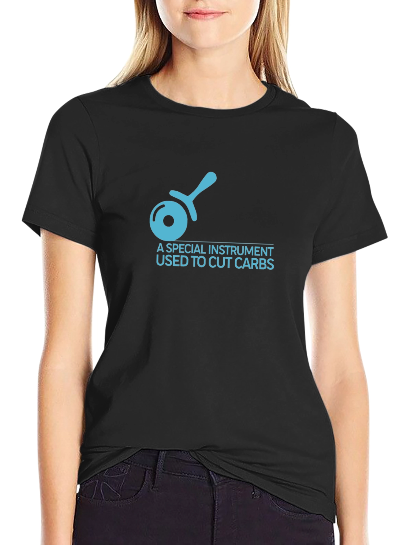 Funny Cut Carbs Graphic T-Shirt - Black