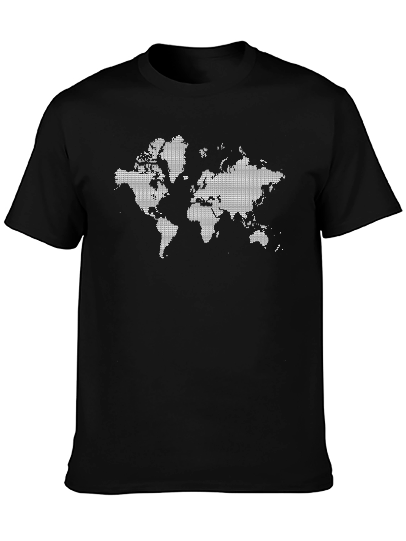 World Map Graphic Black T-Shirt