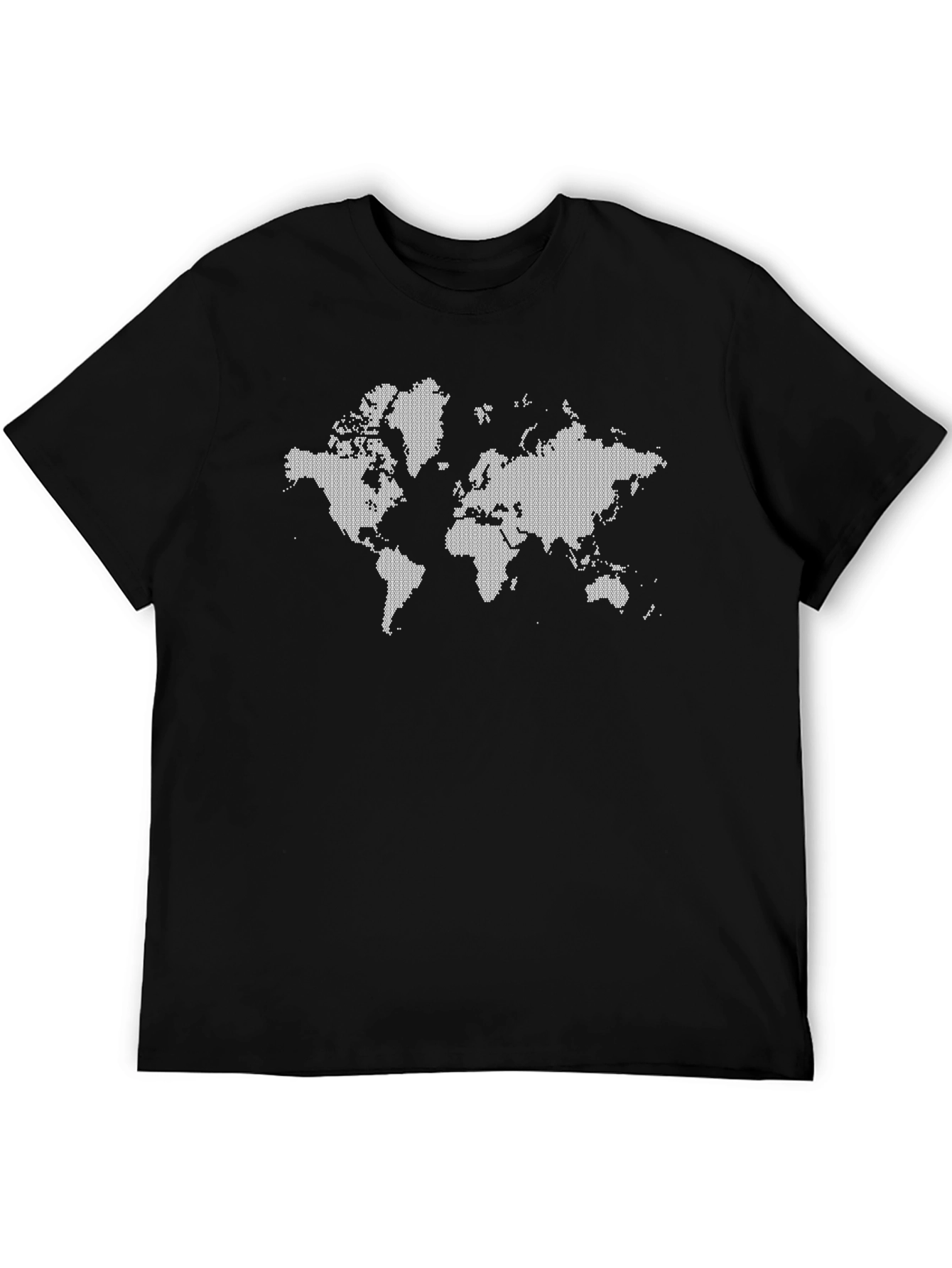 World Map Graphic Black T-Shirt