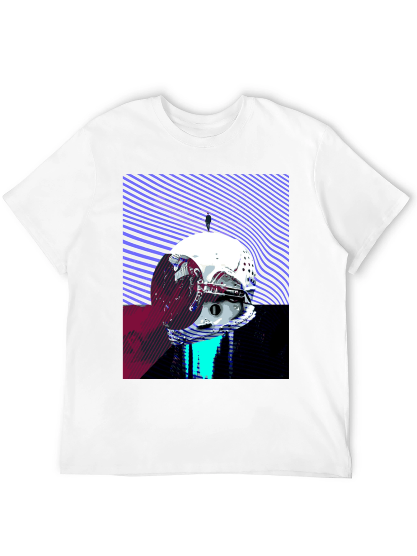 Abstract Graphic Print Mens T-Shirt