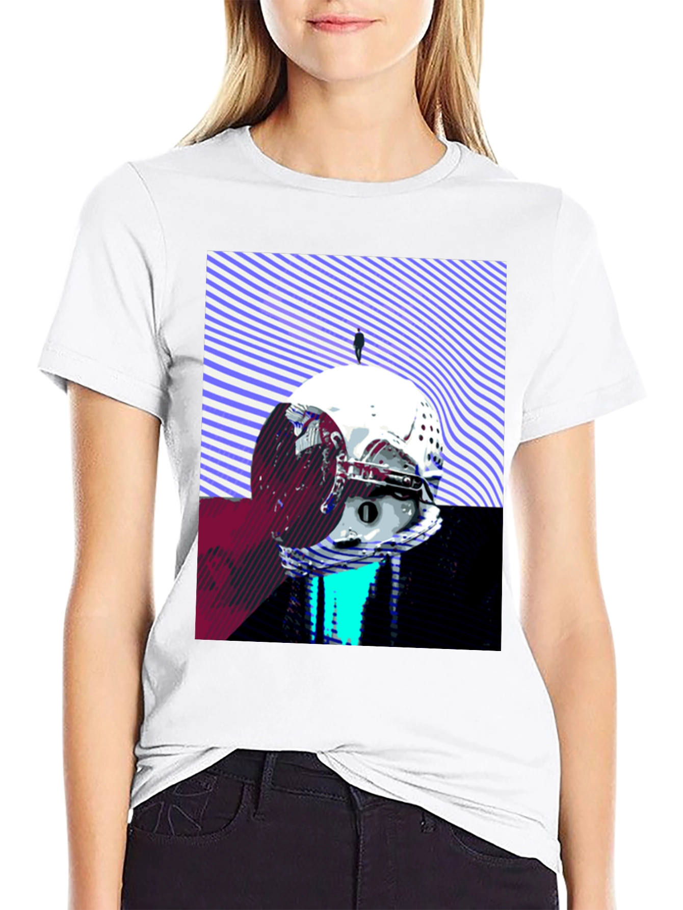 Abstract Graphic Print Mens T-Shirt