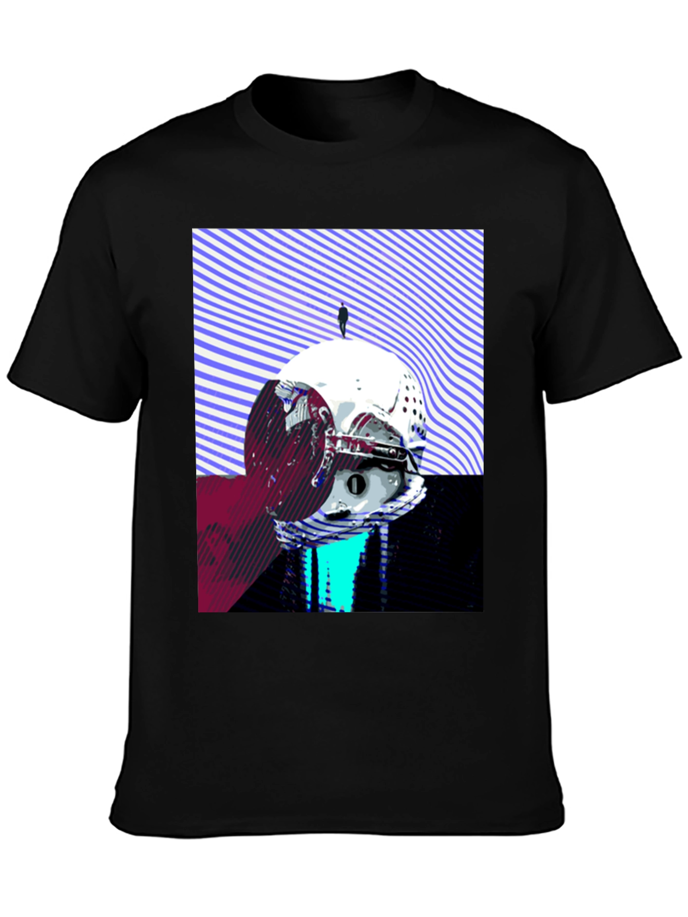 Abstract Graphic Print Mens T-Shirt
