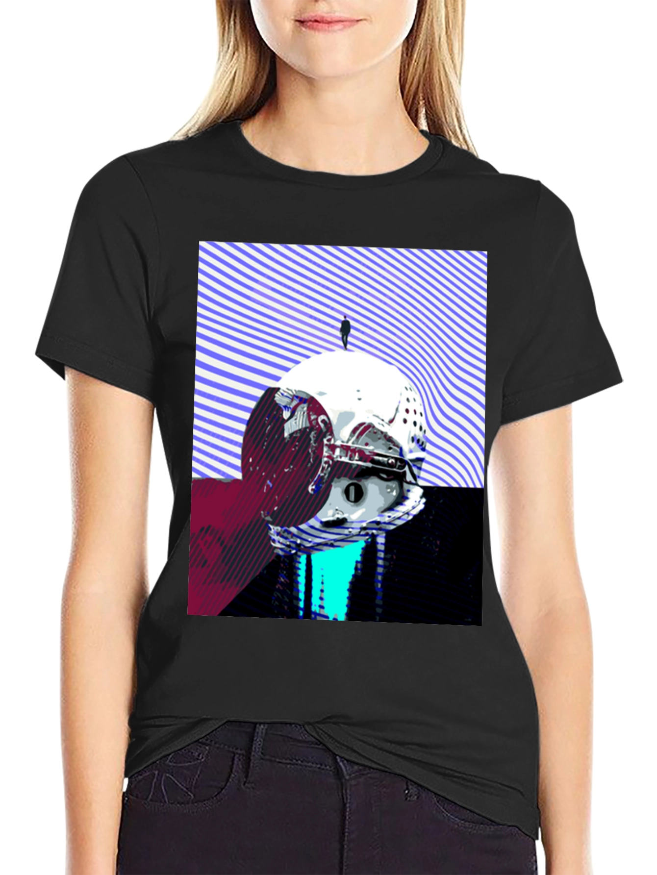 Abstract Graphic Print Mens T-Shirt