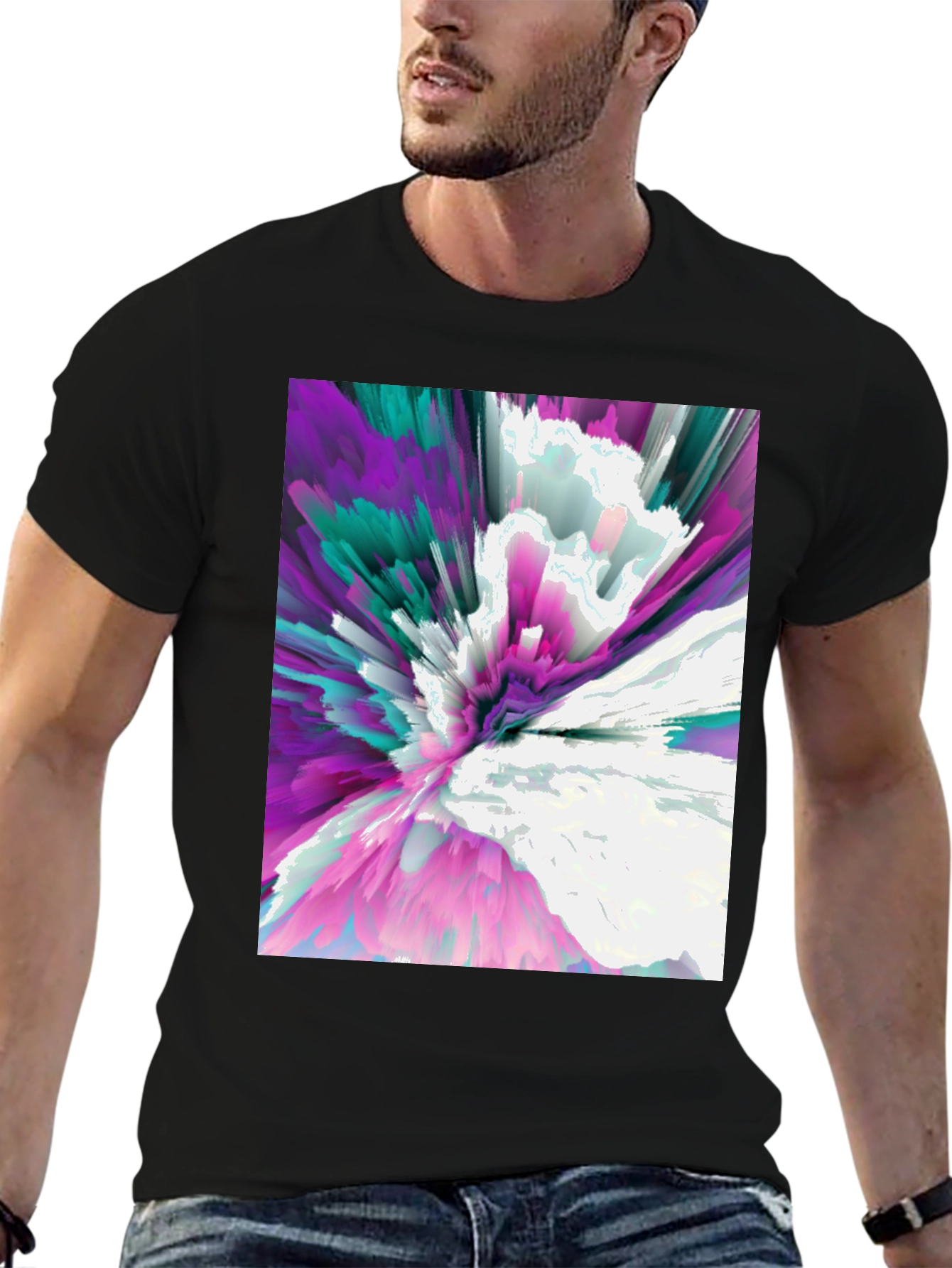 Abstract Explosion Graphic Tee - Modern Art T-Shirt