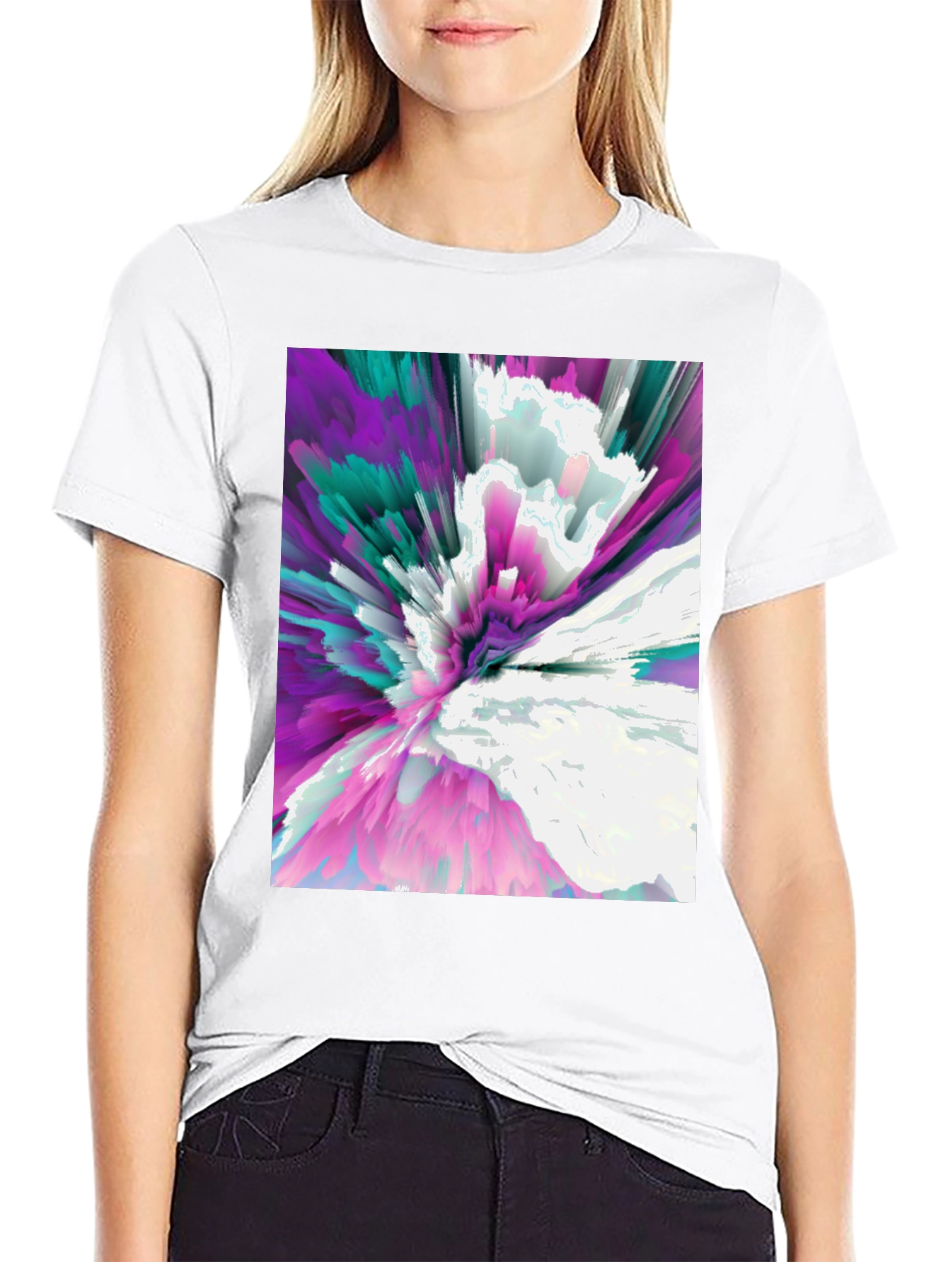 Abstract Explosion Graphic Tee - Modern Art T-Shirt