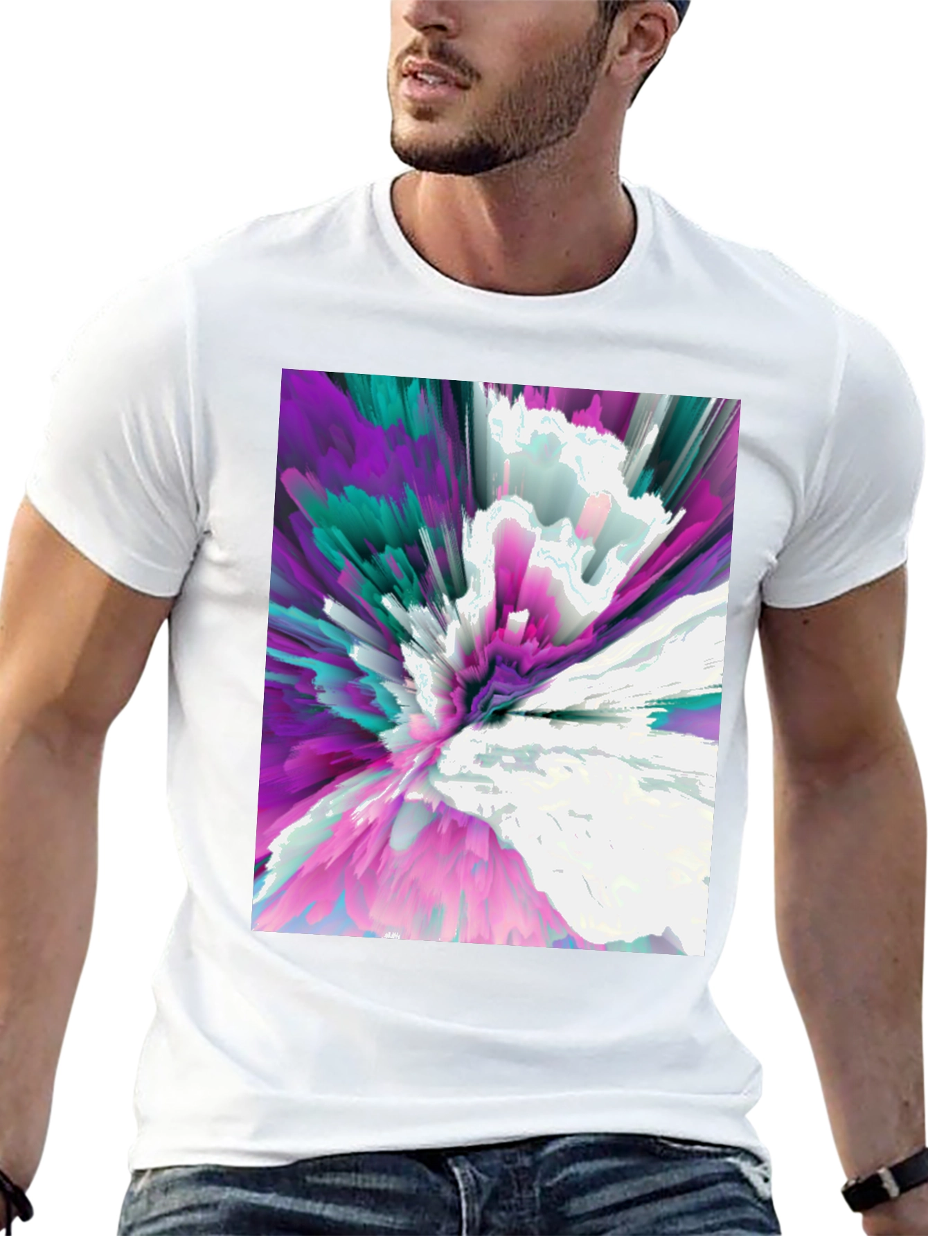 Abstract Explosion Graphic Tee - Modern Art T-Shirt