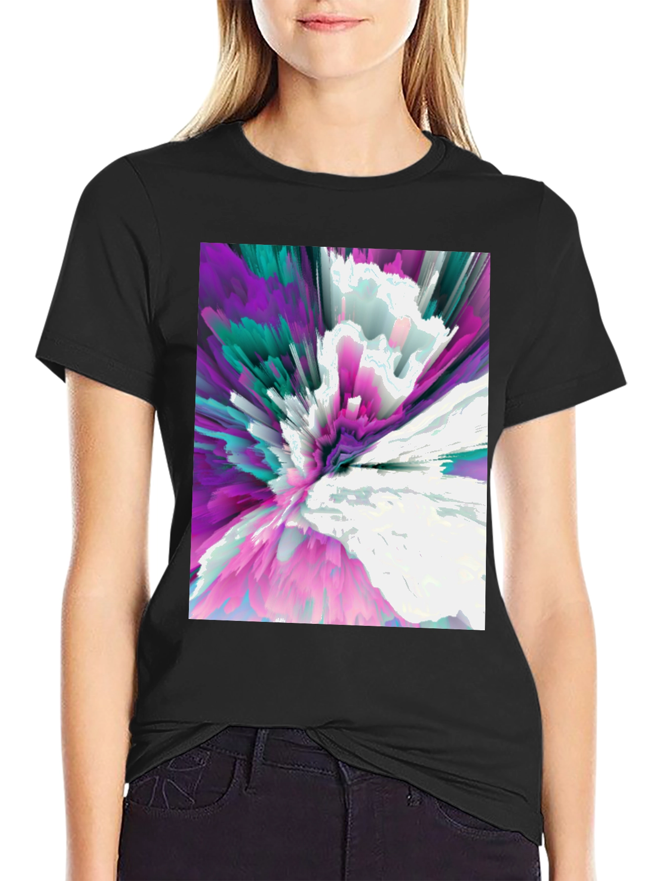 Abstract Explosion Graphic Tee - Modern Art T-Shirt