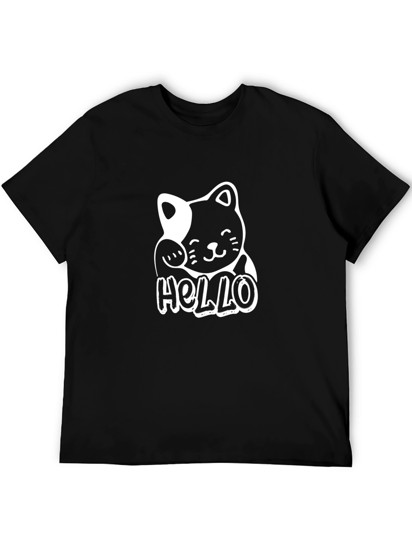 Cute Hello Kitty Graphic Black T-Shirt
