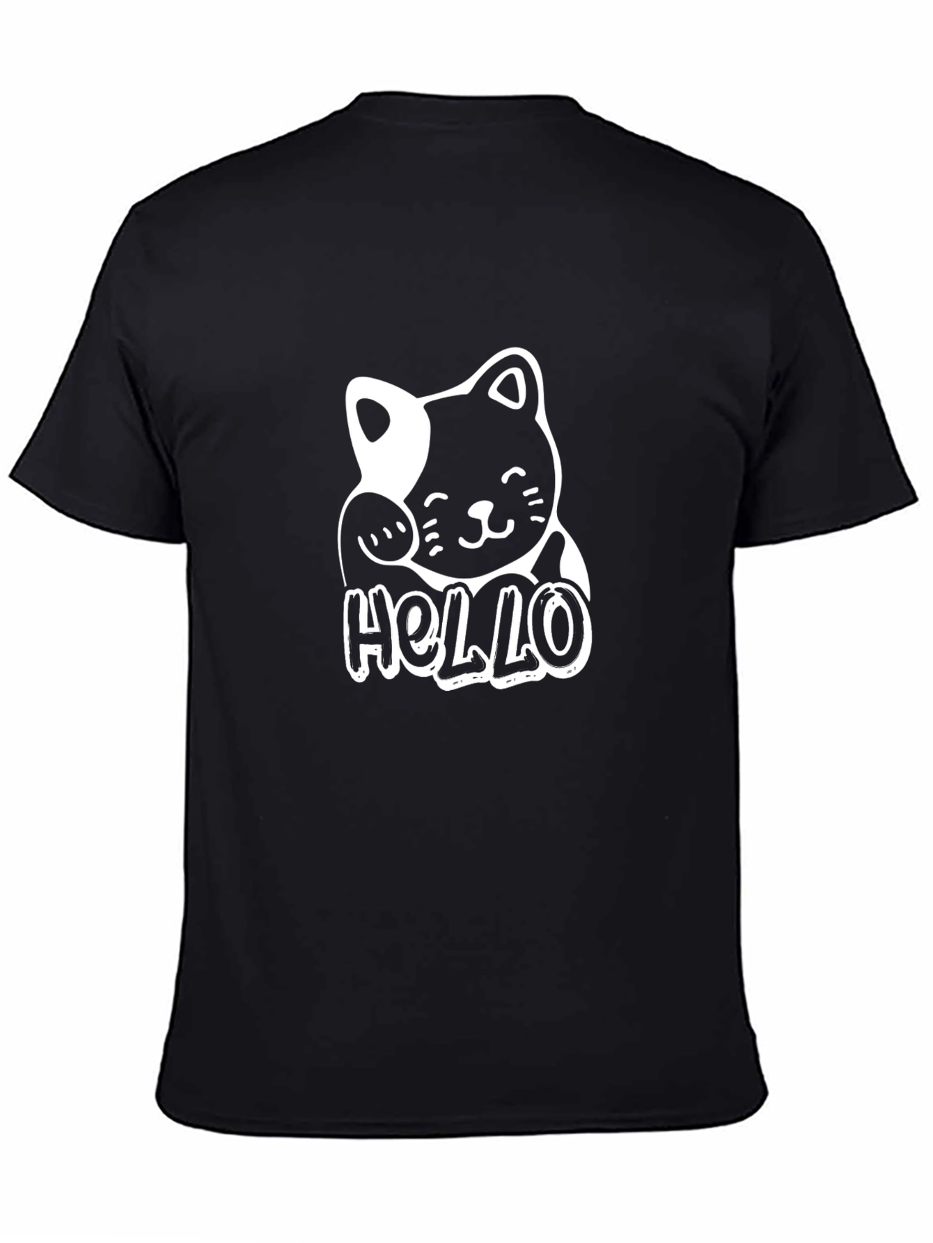 Cute Hello Kitty Graphic Black T-Shirt