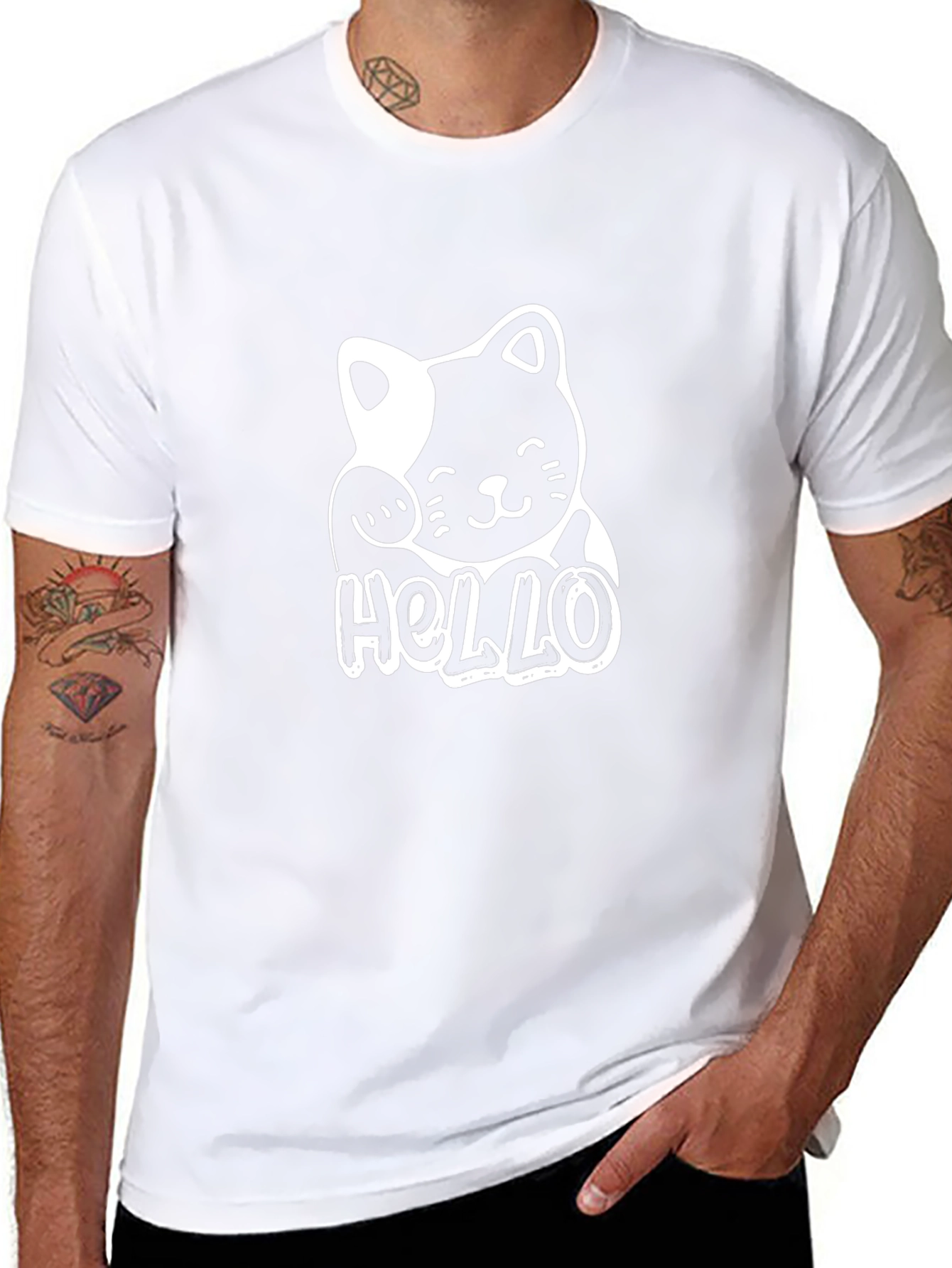 Cute Hello Kitty Graphic Black T-Shirt