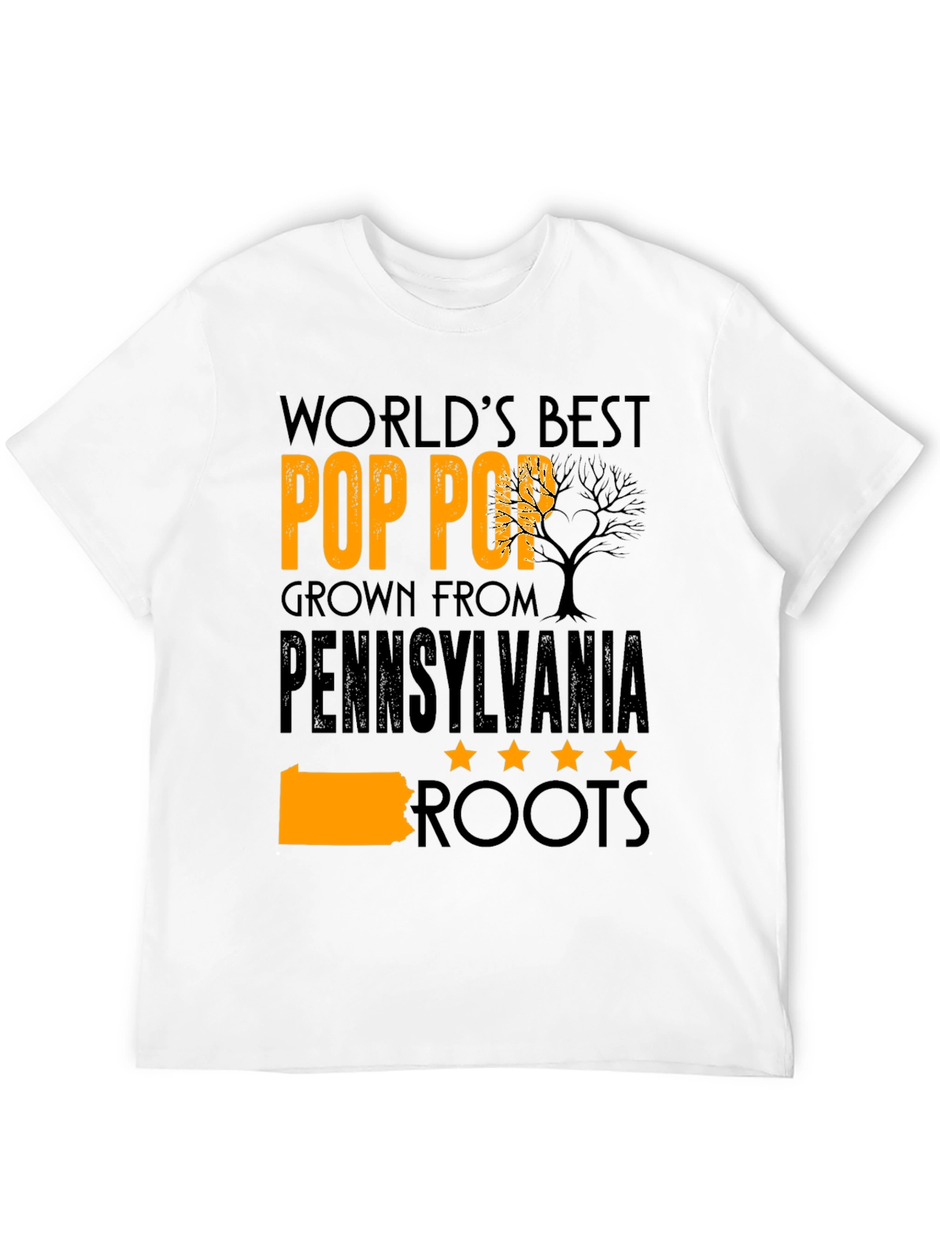 Worlds Best Pop Pop Pennsylvania Roots T-Shirt