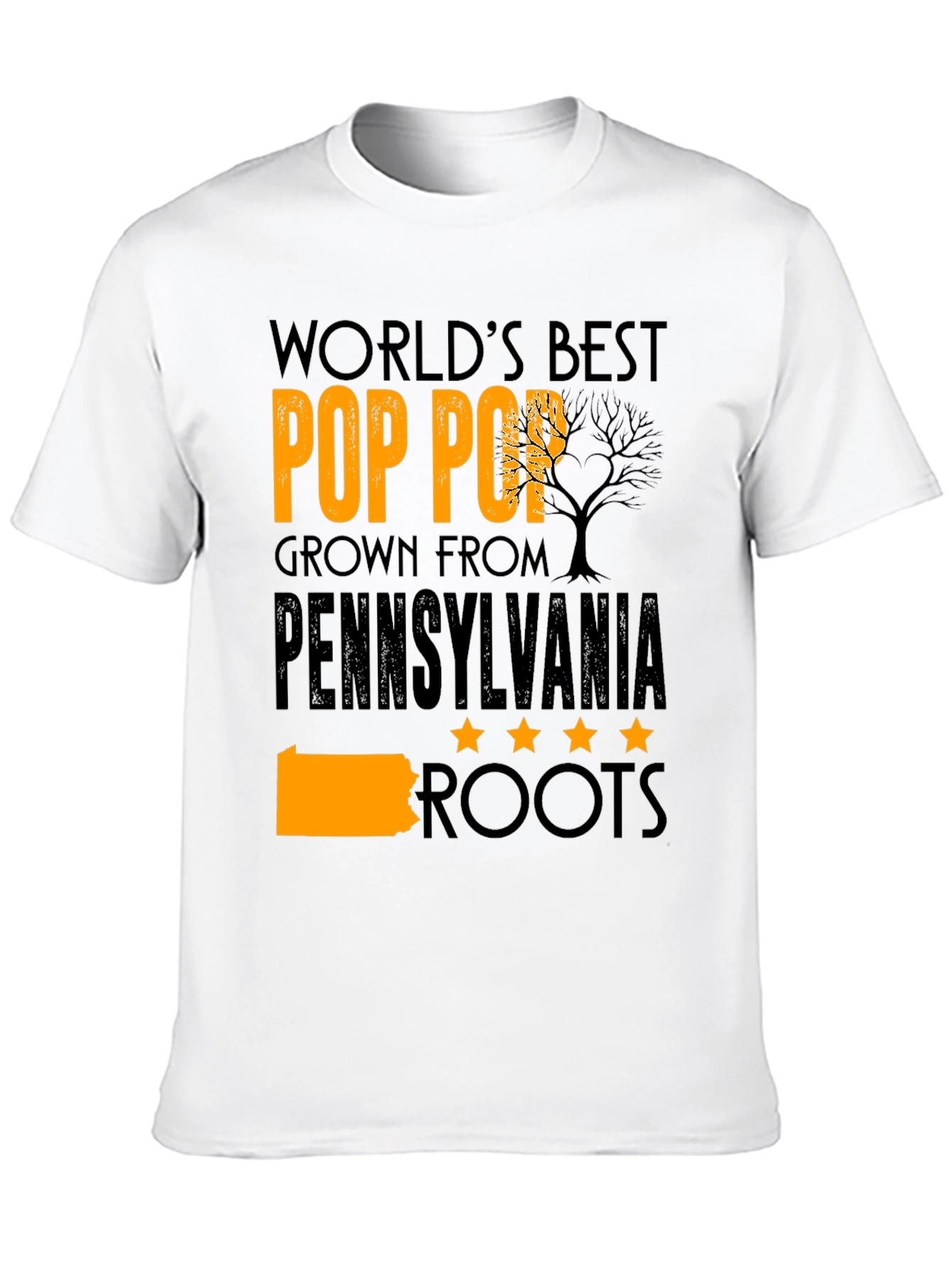 Worlds Best Pop Pop Pennsylvania Roots T-Shirt