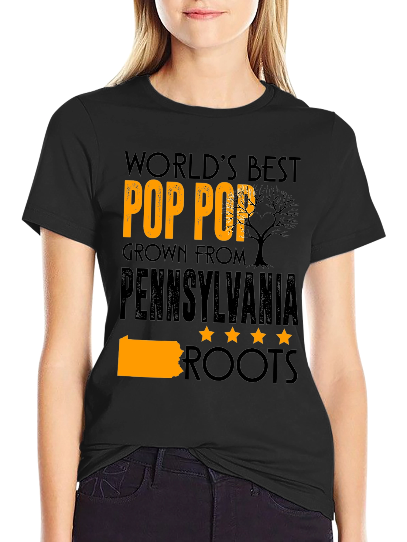 Worlds Best Pop Pop Pennsylvania Roots T-Shirt