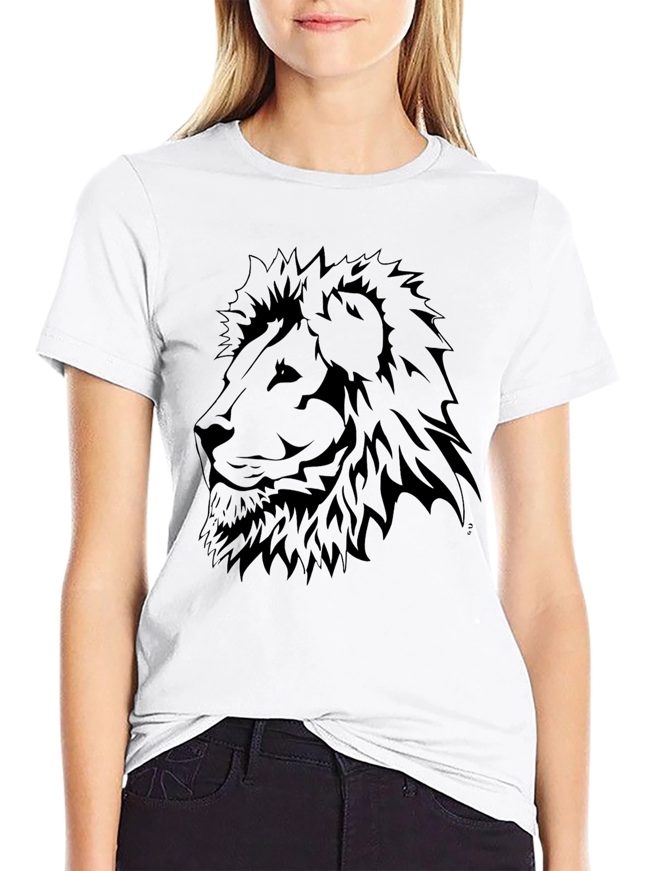 Lion Graphic Tee - Black