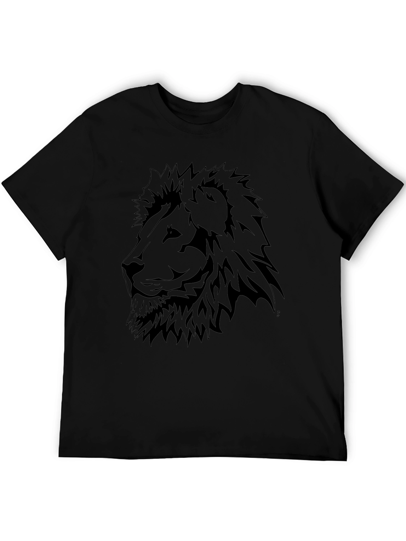 Lion Graphic Tee - Black