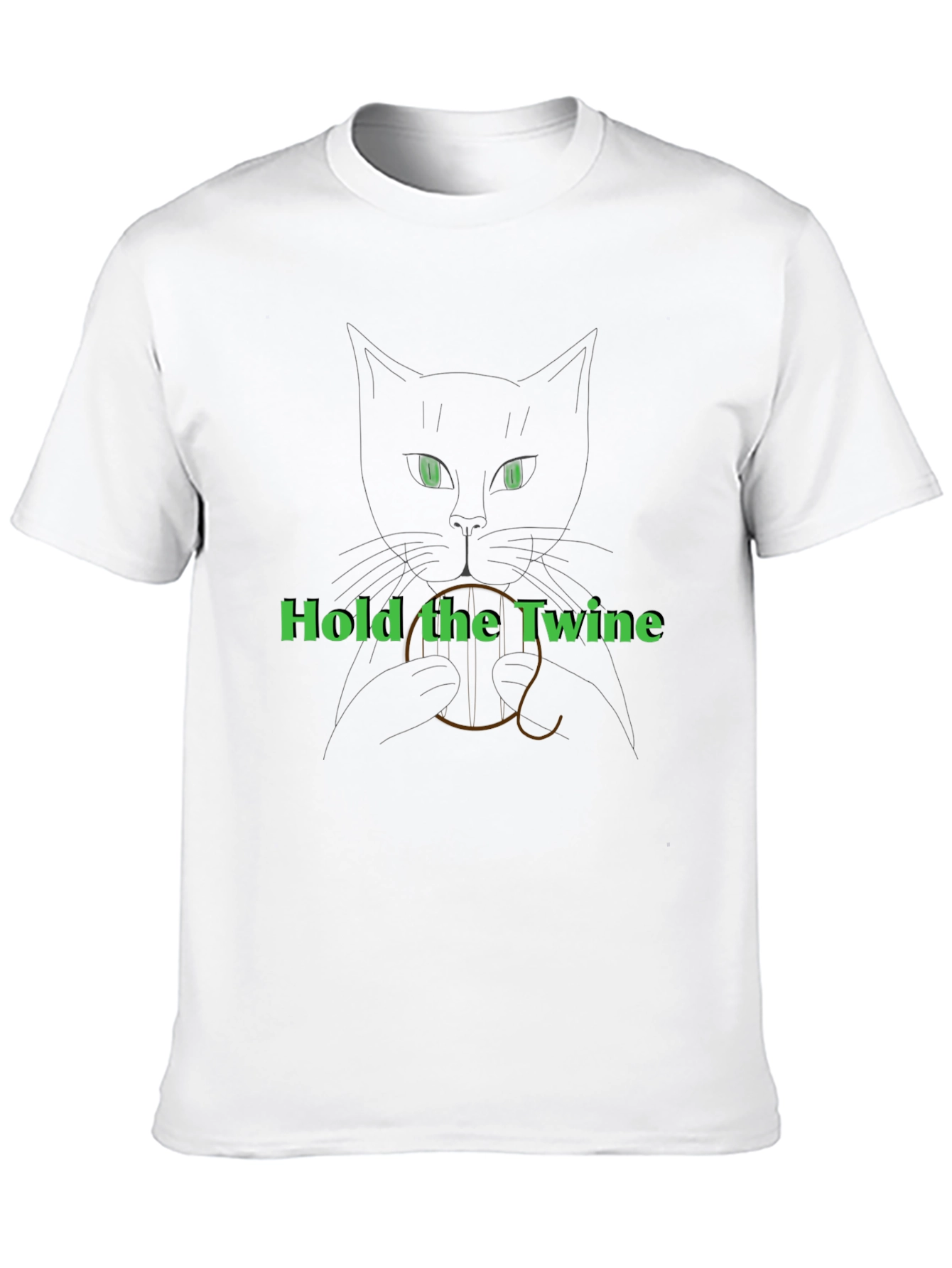 Hold The Twine Cat Graphic T-Shirt