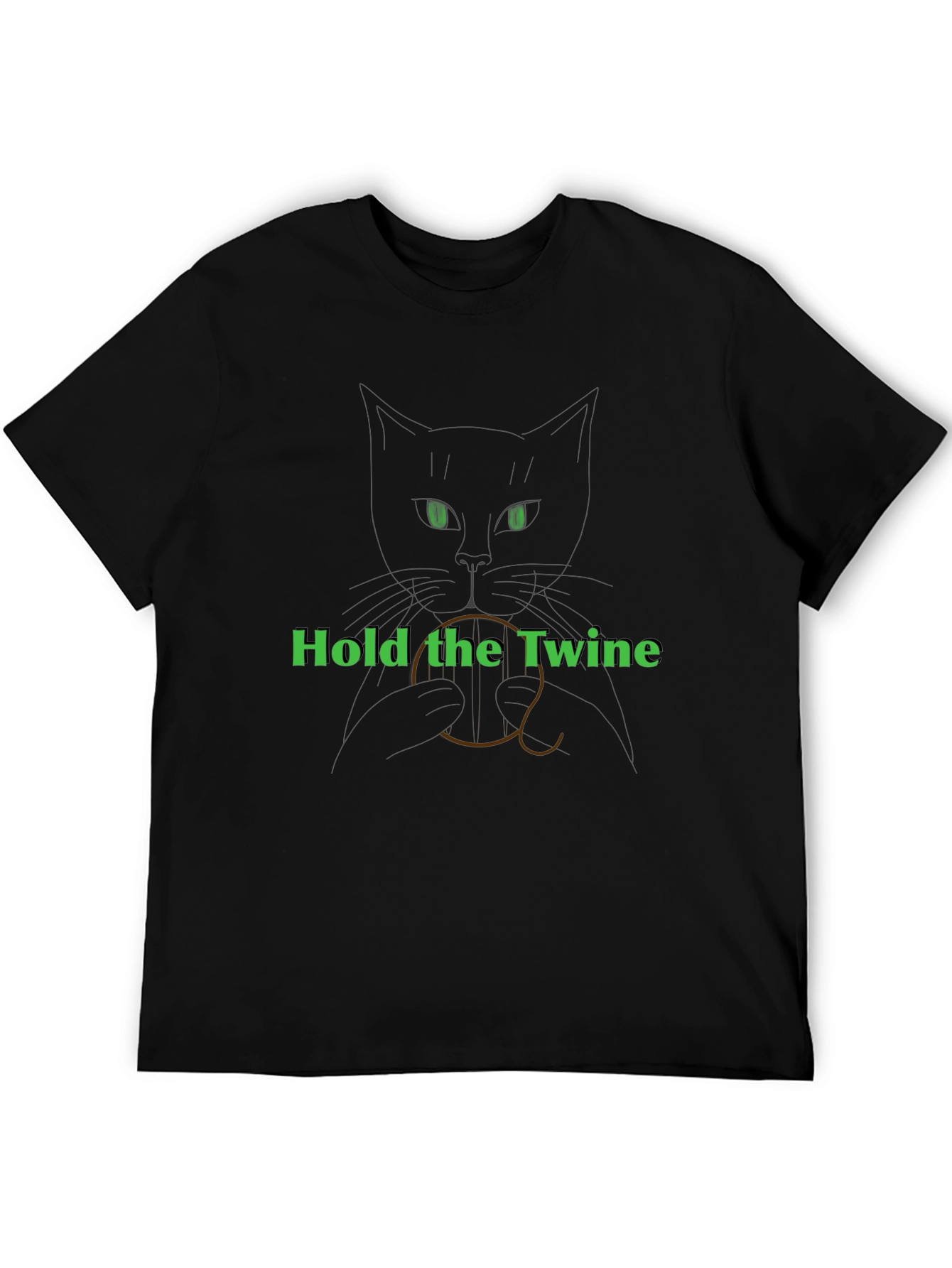 Hold The Twine Cat Graphic T-Shirt
