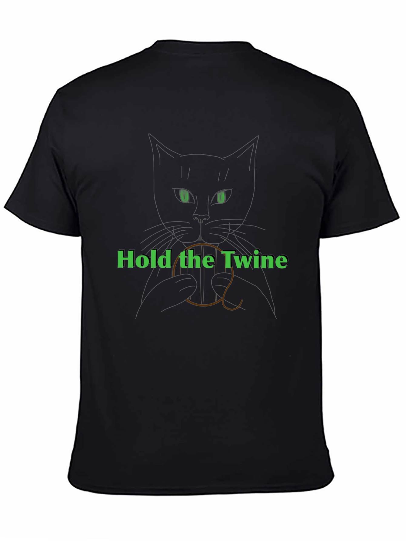 Hold The Twine Cat Graphic T-Shirt