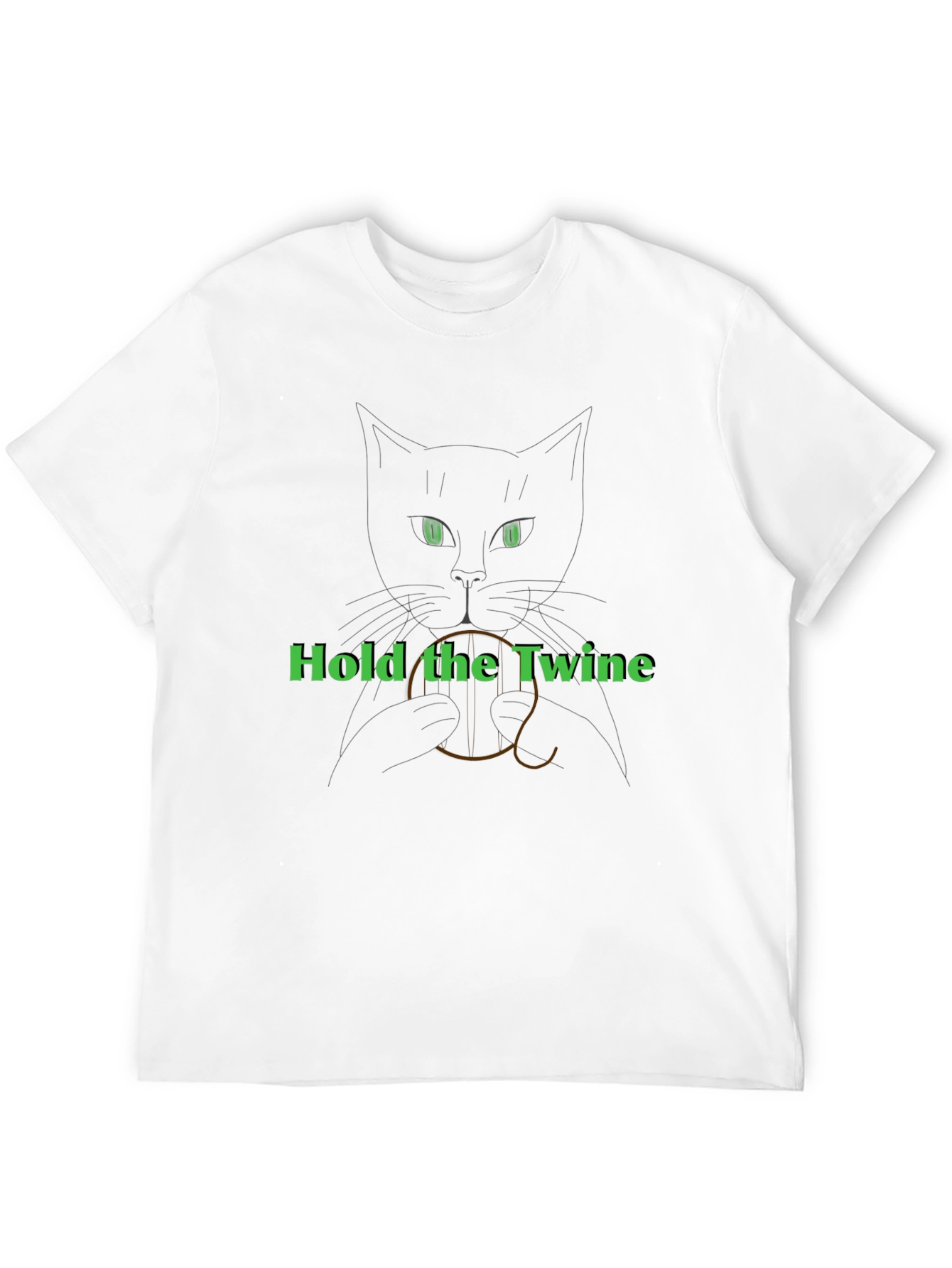 Hold The Twine Cat Graphic T-Shirt
