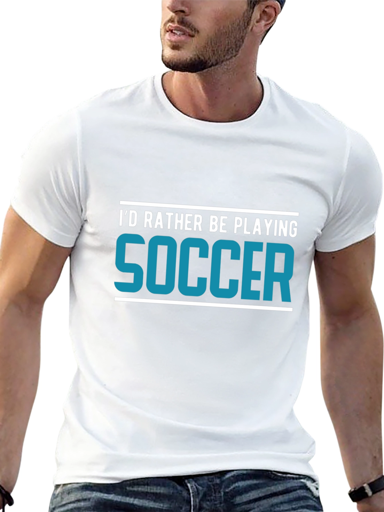 Soccer Fan T-Shirt - Id Rather Be Playing Soccer