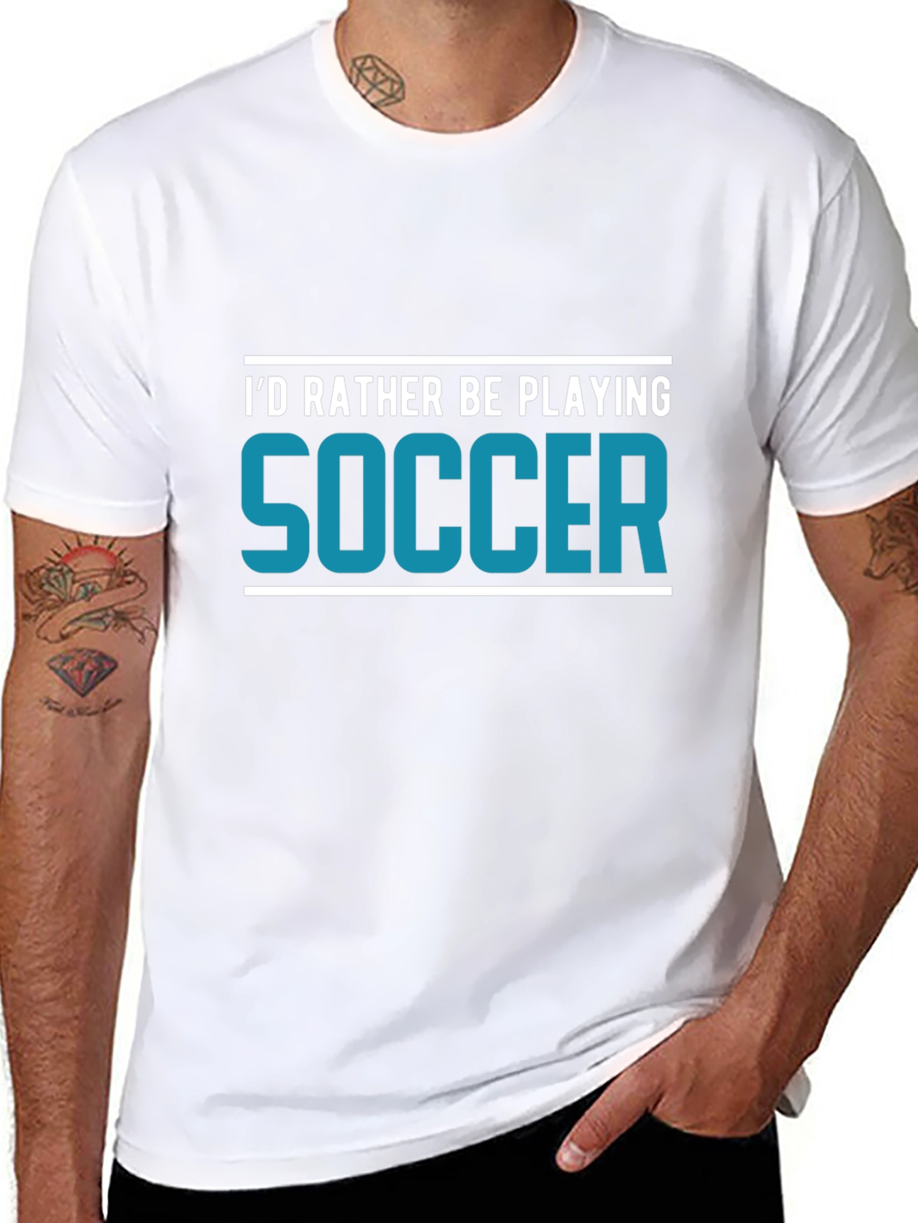 Soccer Fan T-Shirt - Id Rather Be Playing Soccer
