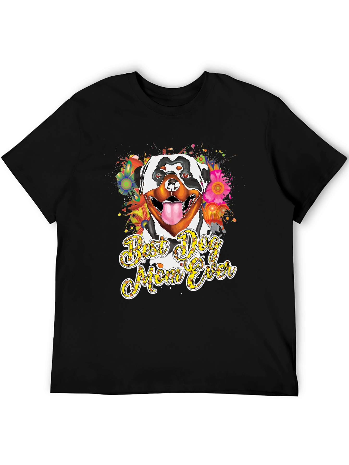 Best Dog Mom Ever Rottweiler Graphic T-Shirt